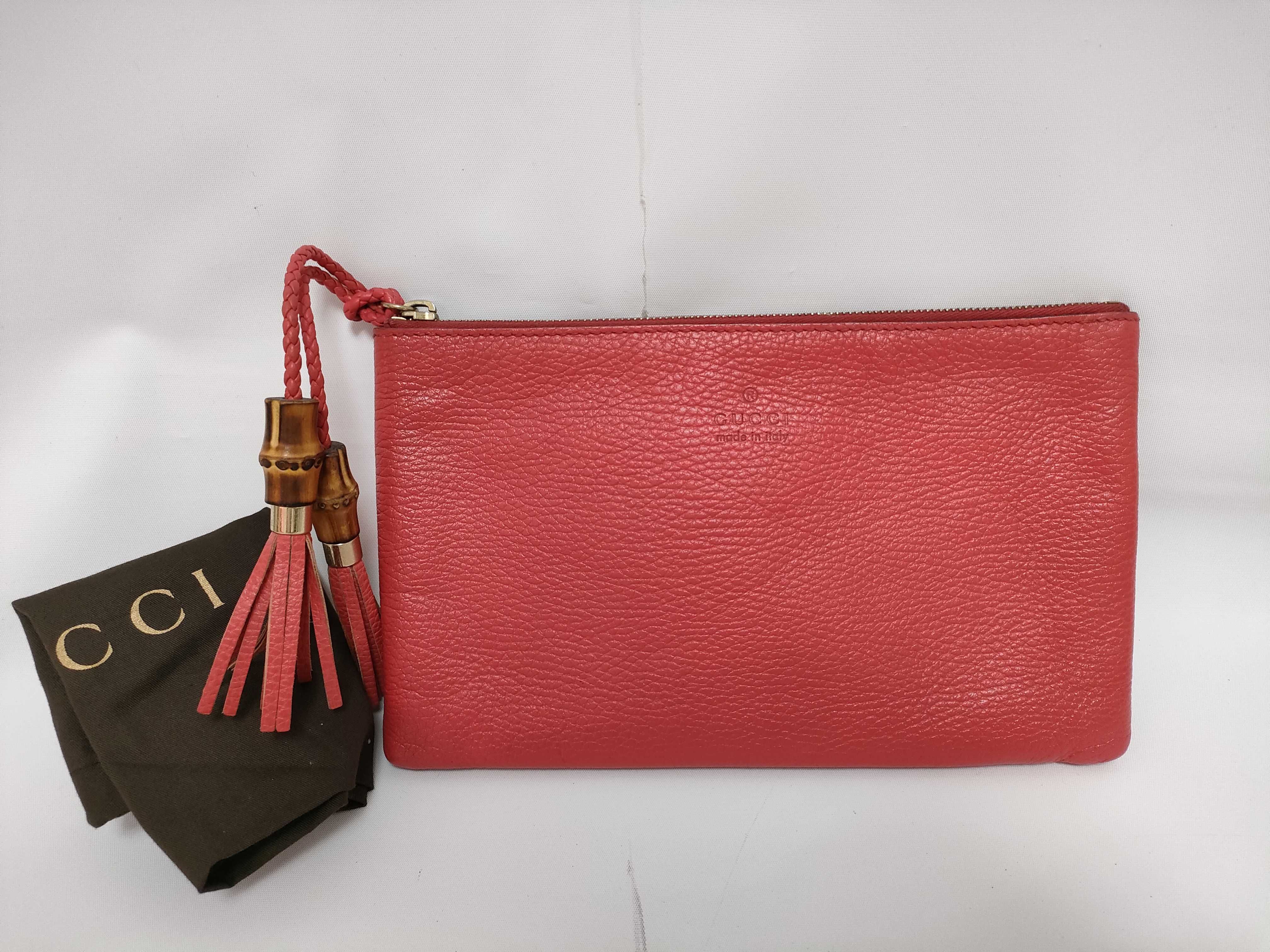 Bamboo Tassel Leather Clutch Bag (Second Bag)