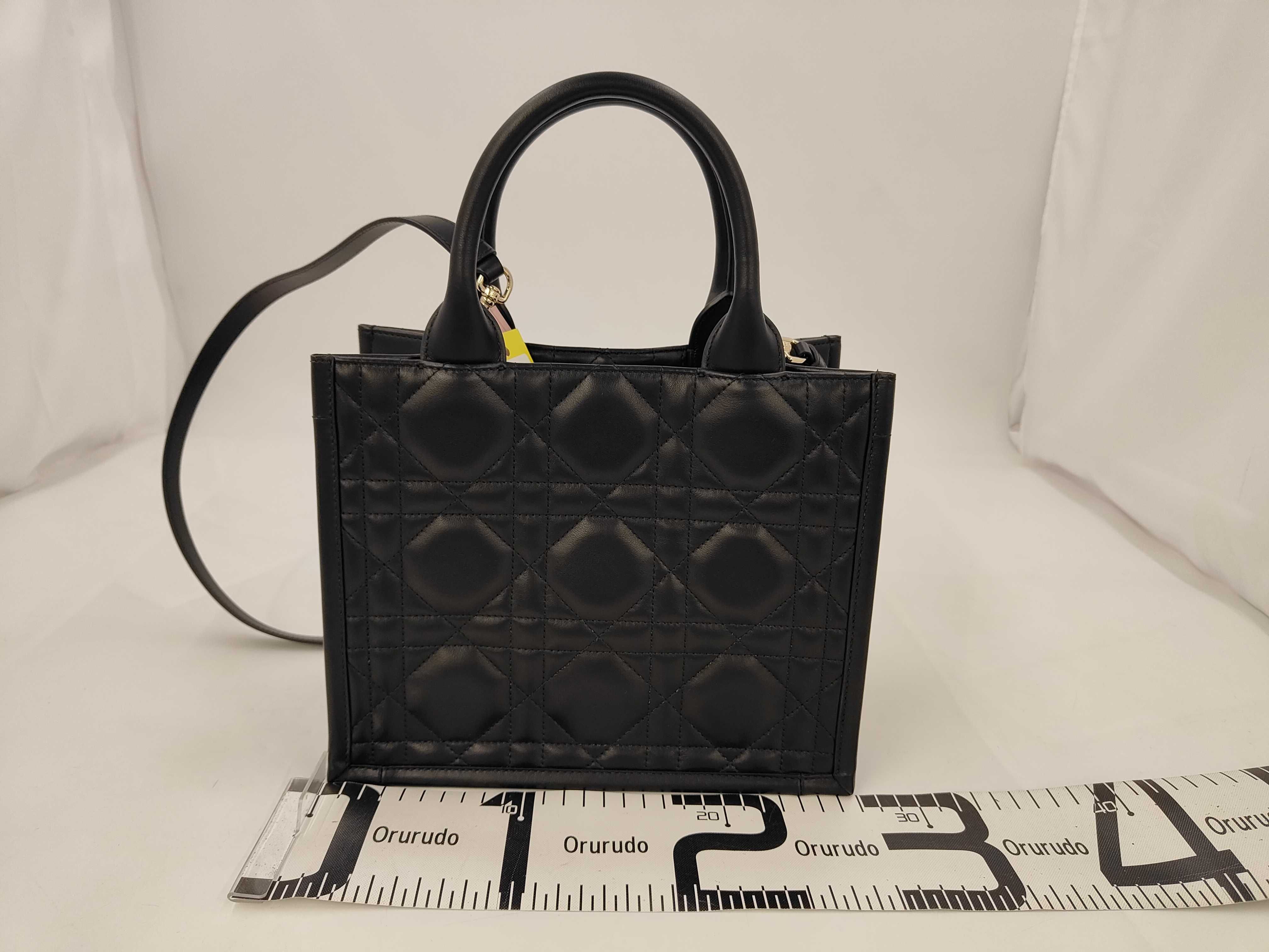 Small 2-Way Shoulder Bag, Macro Cannage Calfskin Handbag — view 2