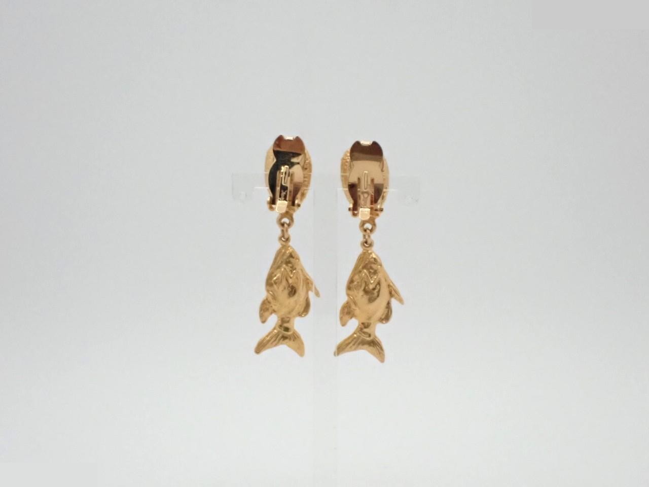 Fish Motif Swing Earrings — view 2
