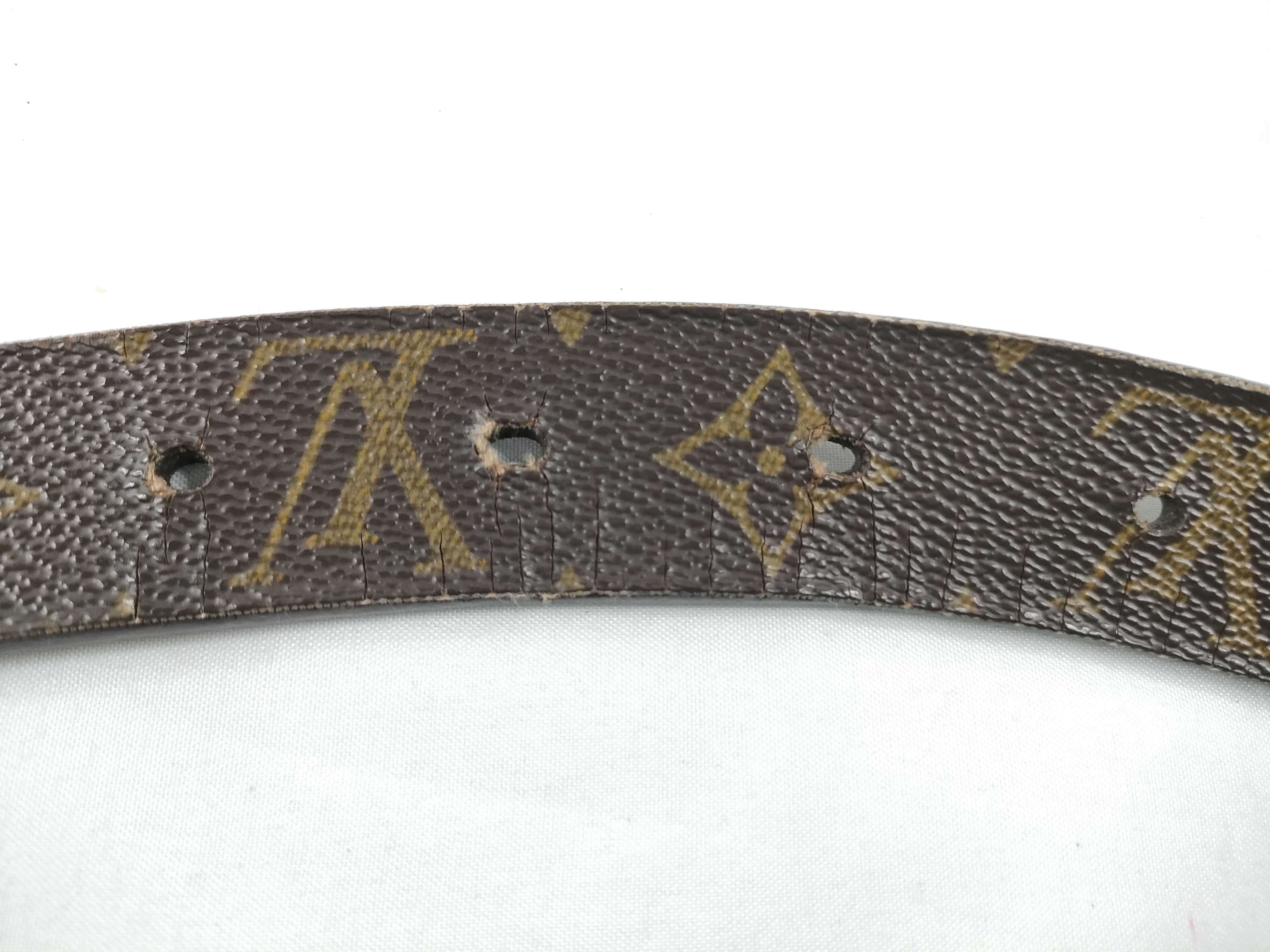 Monogram Louis Vuitton Belt Leather Monogram Belt — view 9