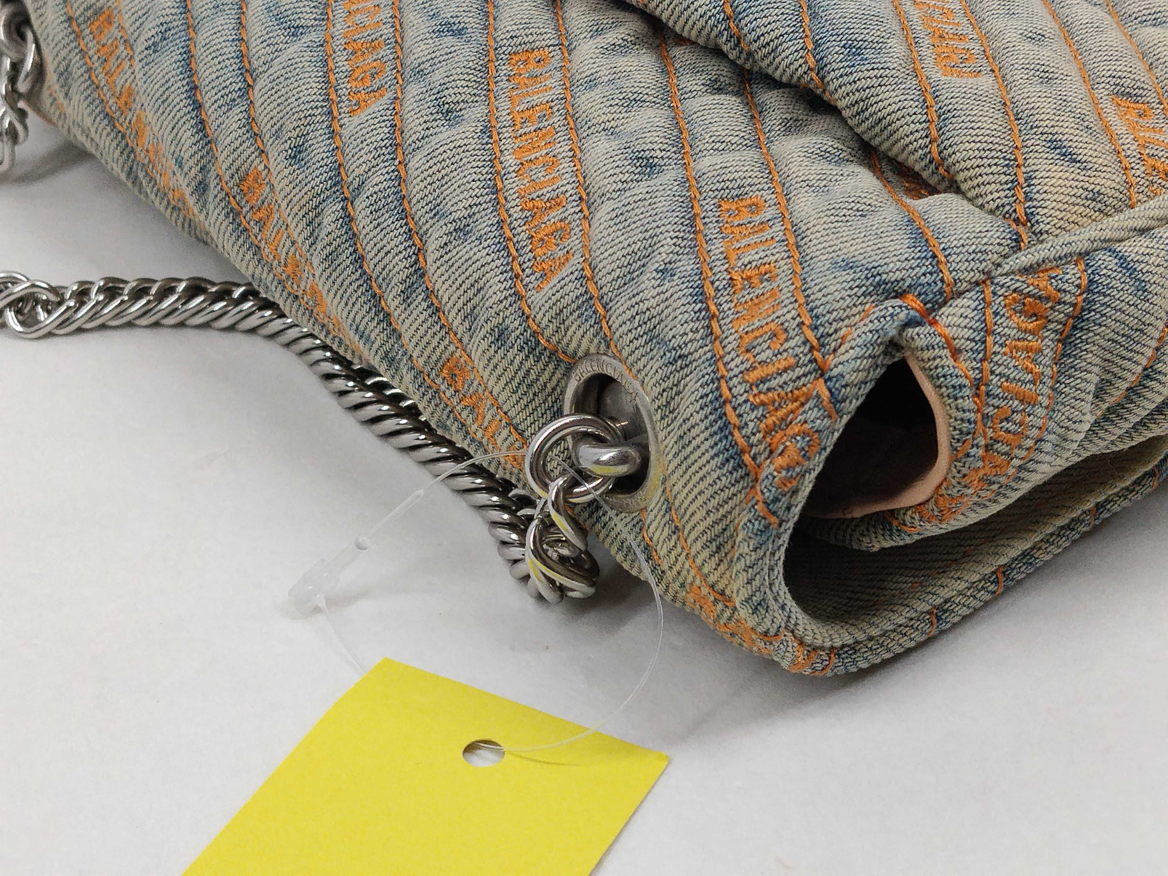BB Logo Denim Quilted Chain Shoulder Bag — view 5