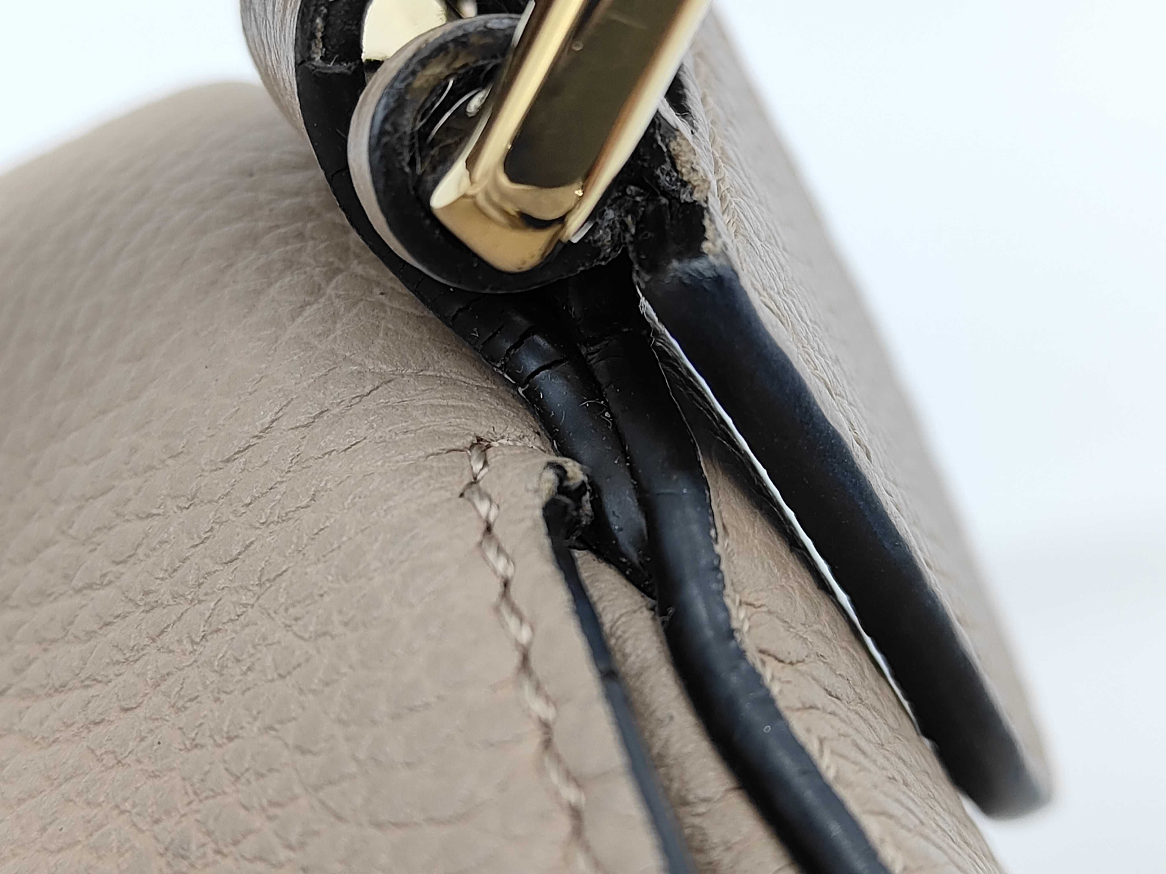 Puzzle Bag Small 2-Way Full Leather Handbag (Brown) — view 7