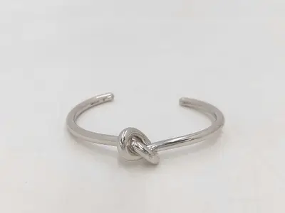 Knot Bangle, Silver, Size S, Bracelet/Bangle
