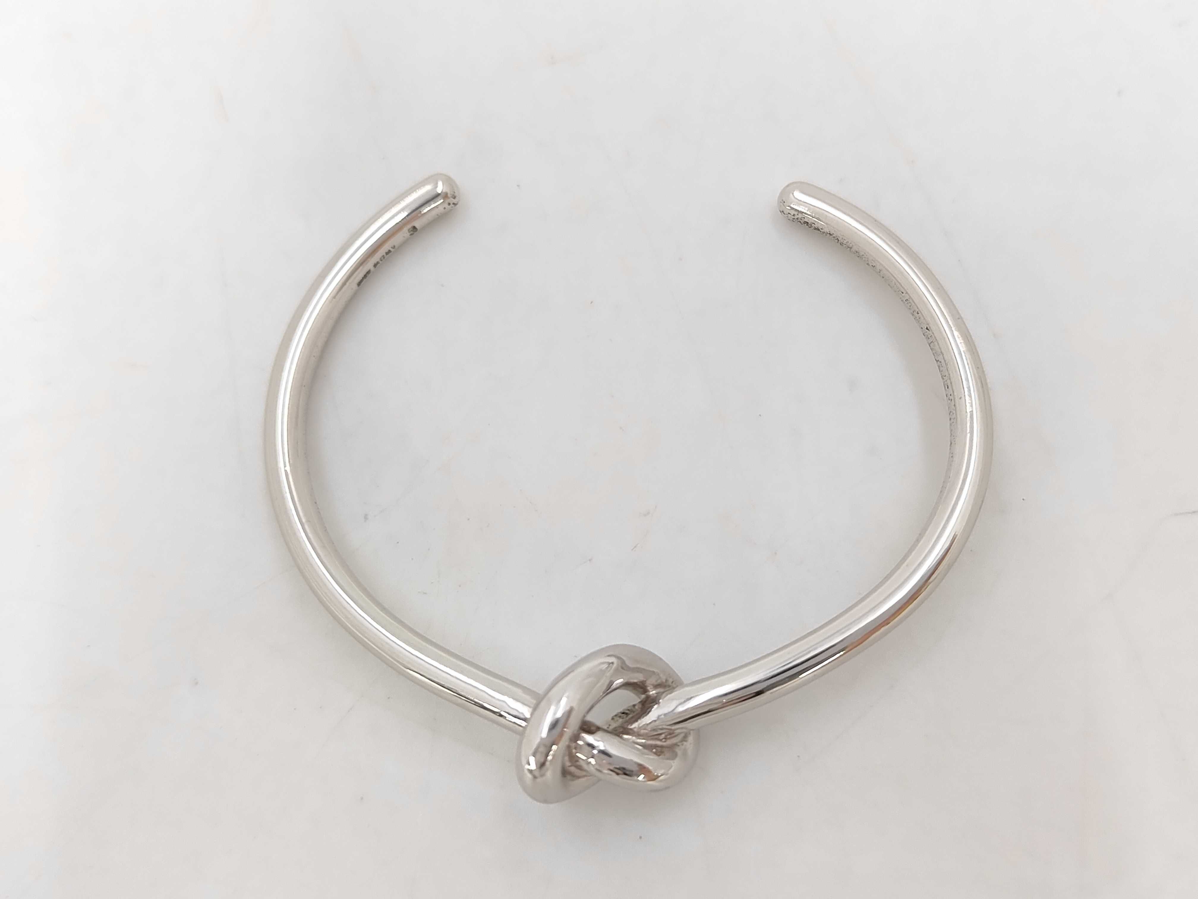 Knot Bangle, Silver, Size S, Bracelet/Bangle — view 2