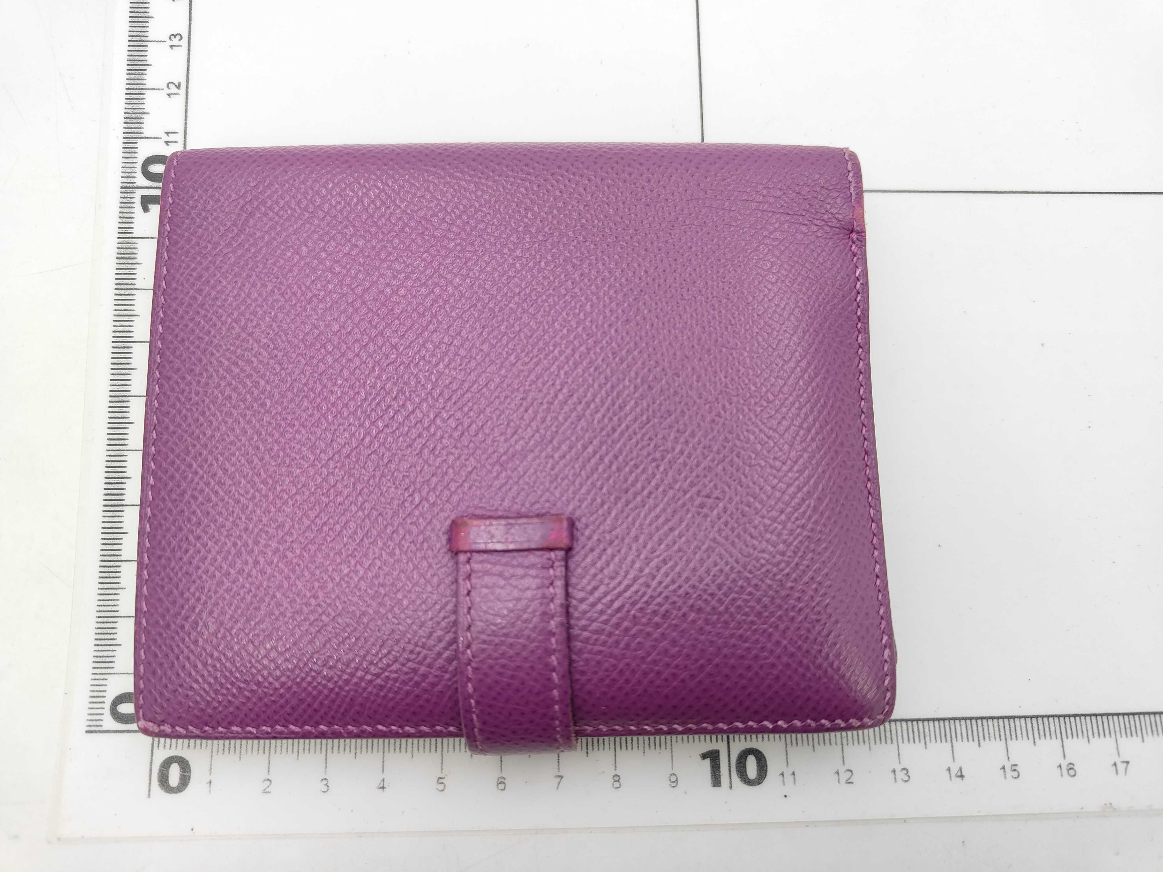 Purple Epsom Bearn Wallet with D Stamp — view 2