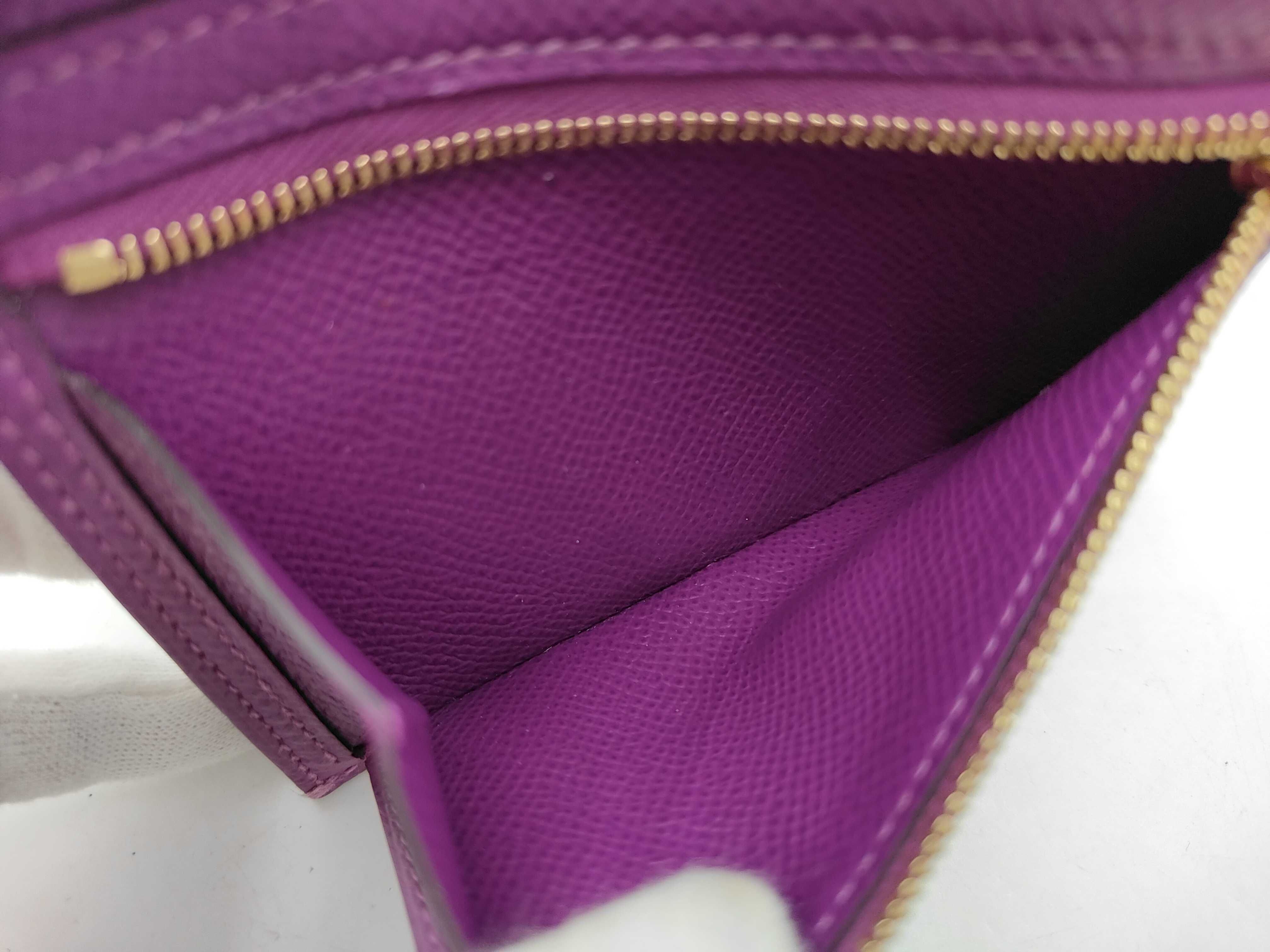 Purple Epsom Bearn Wallet with D Stamp — view 6