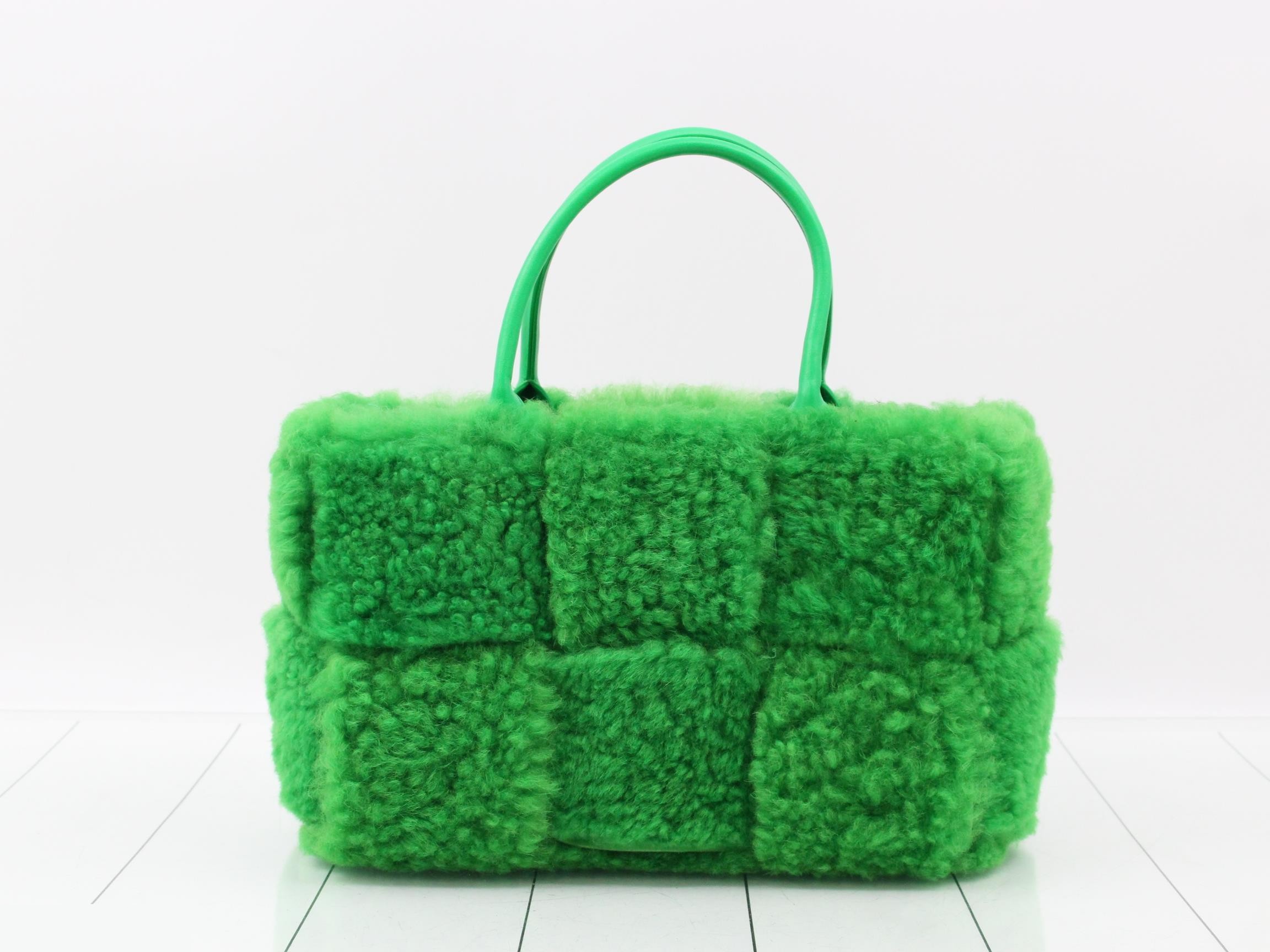 Arco Tote, Shearling, Intrecciato — view 2