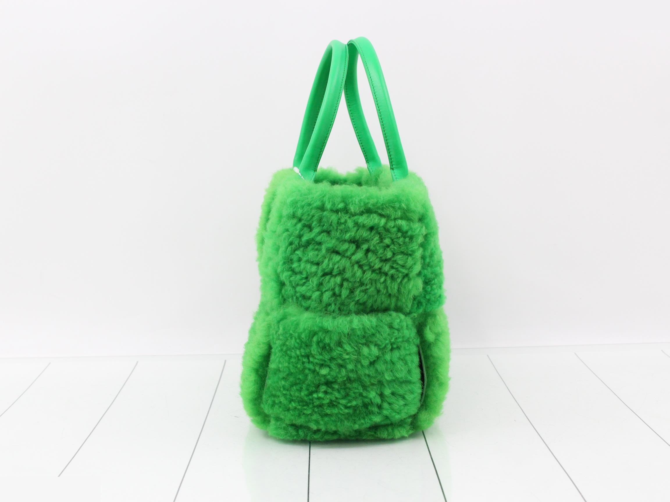 Arco Tote, Shearling, Intrecciato — view 3