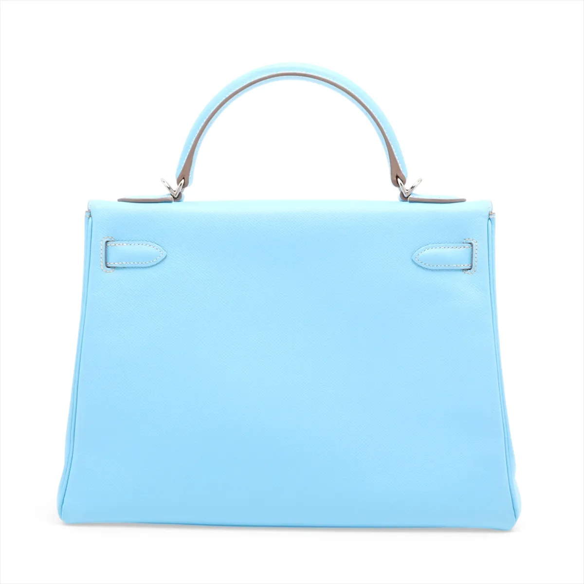 [Individually packaged] Hermes Kelly 32 Retournée Verso Veau Epsom Celeste x Mykonos Silver Hardware O: 2011 — view 2