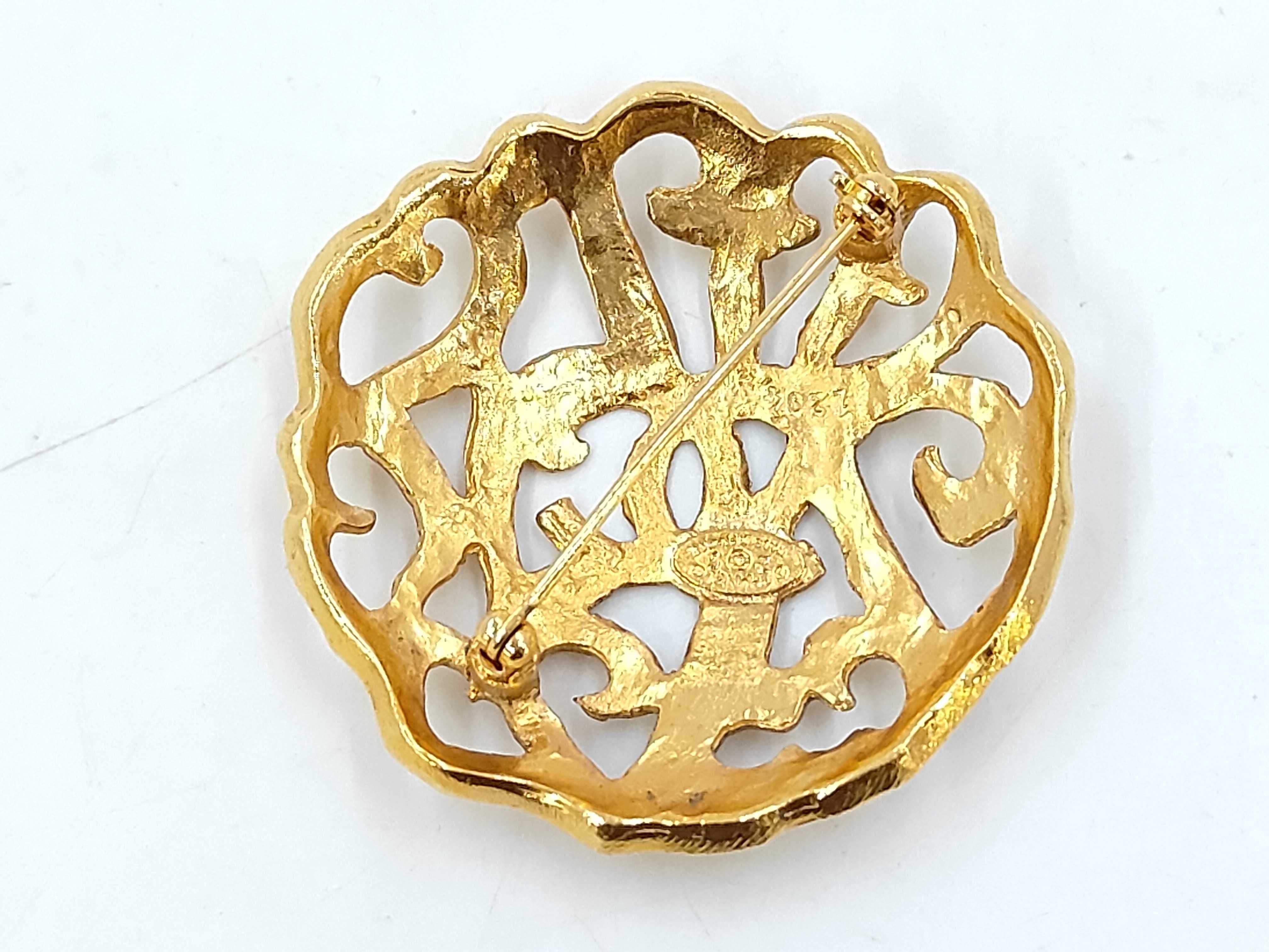 Coco Mark Gold Brooch — view 3
