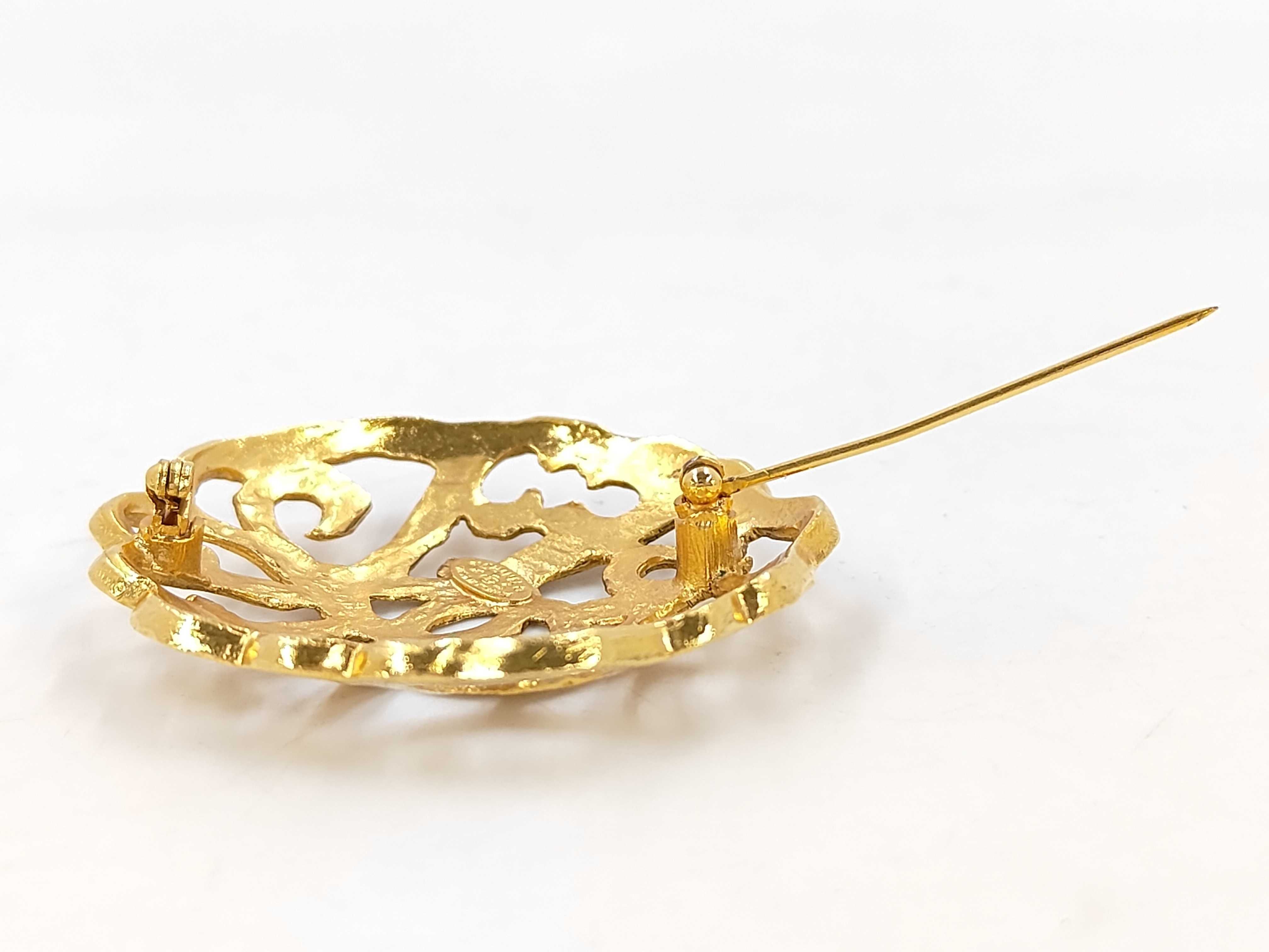 Coco Mark Gold Brooch — view 4