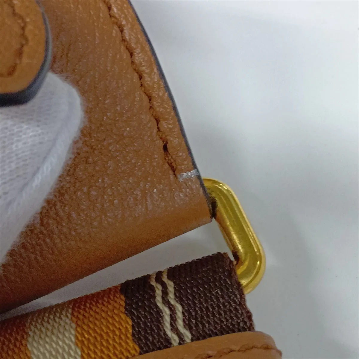 Vitello Phoenix Leather Shoulder Bag, Brown — view 11