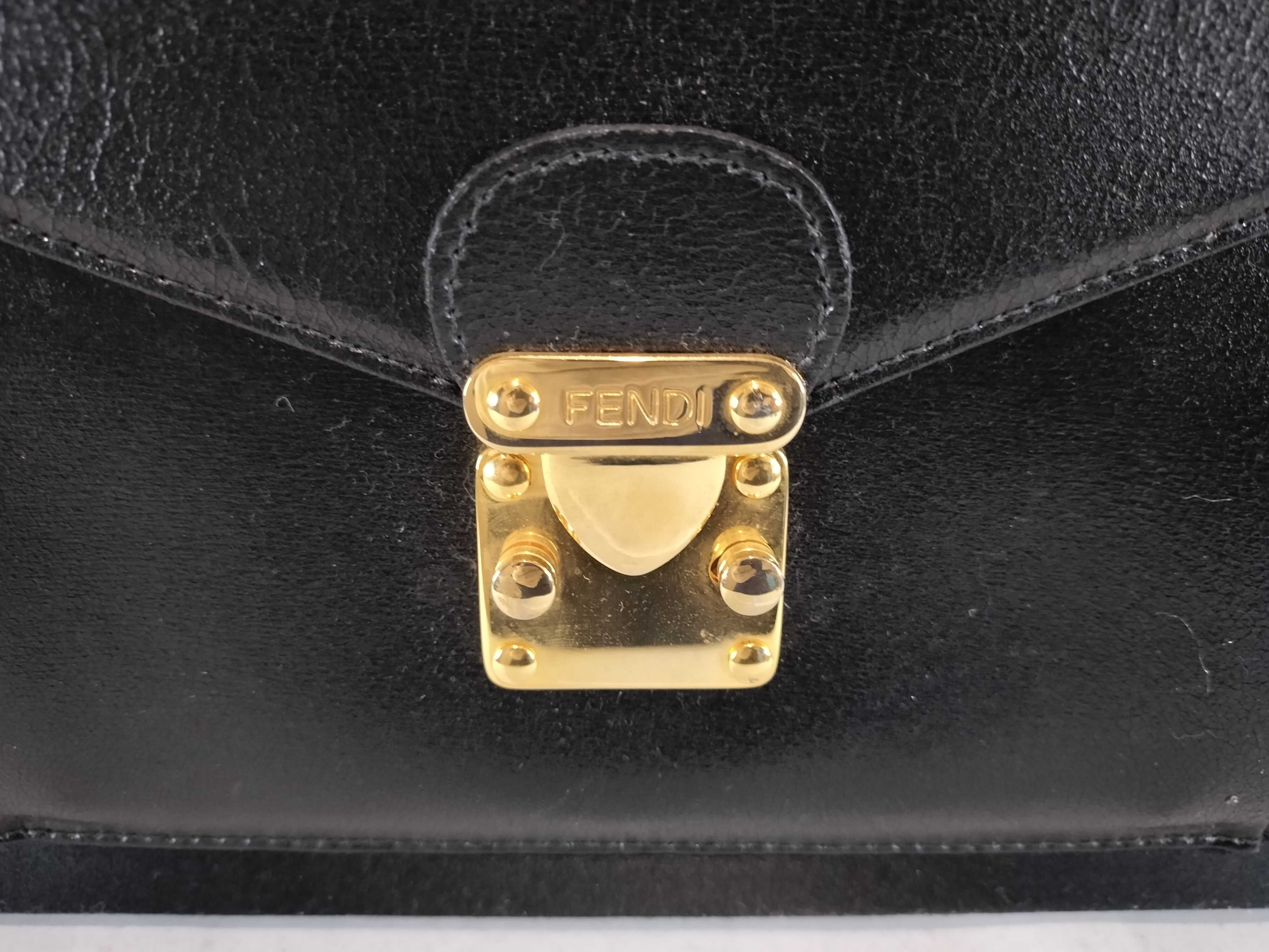 handbag / with ST / black / gold hardware / vintage handbag — view 2
