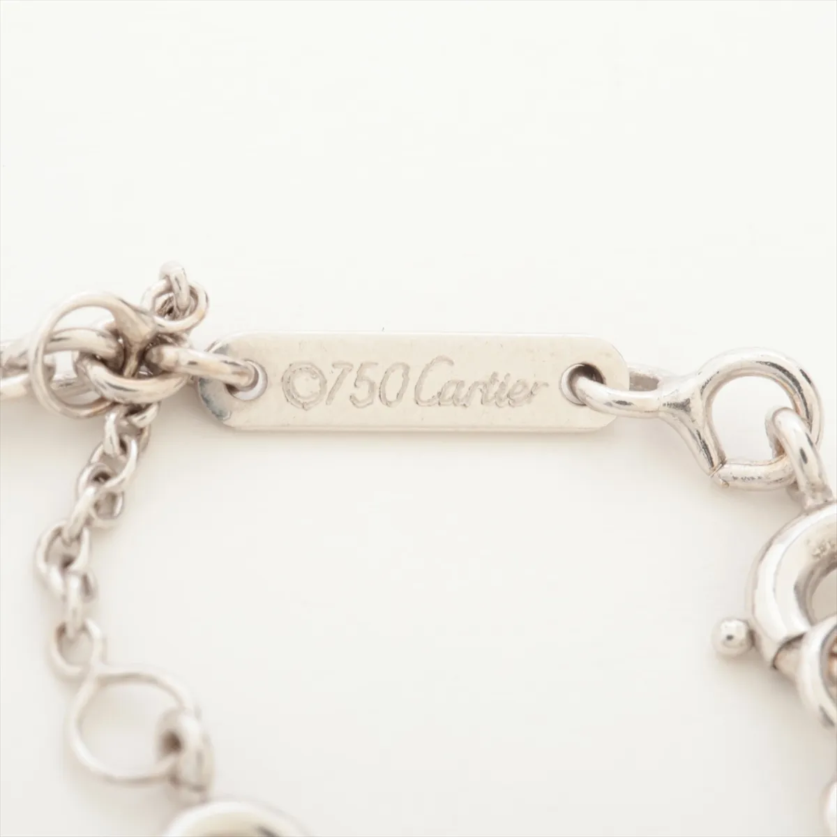 necklace chain, 750 (WG), 8.0g, CU1217, with a bent jump ring. — view 4