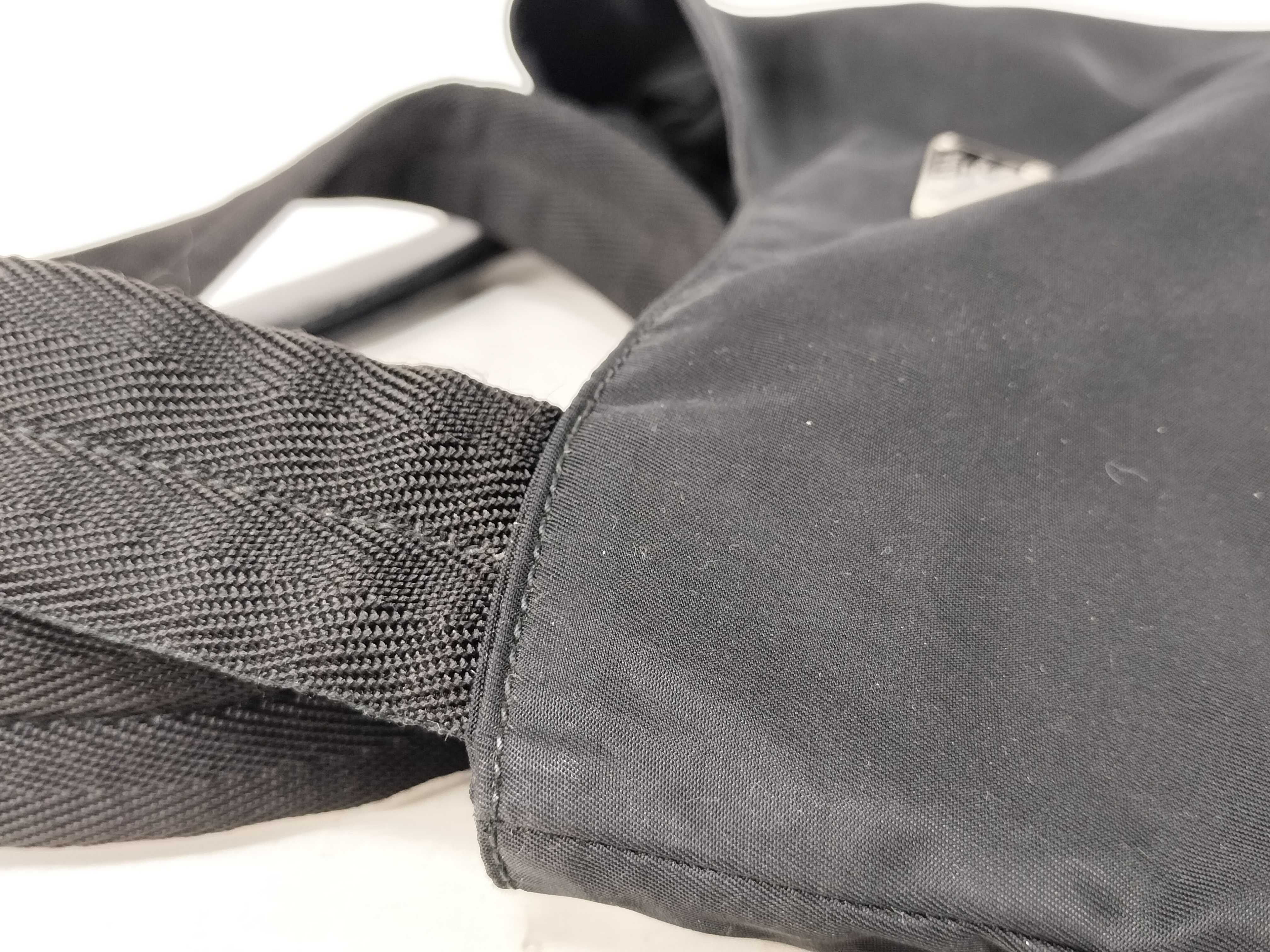 Nylon Shoulder Bag, Black Nylon Shoulder Bag — view 14