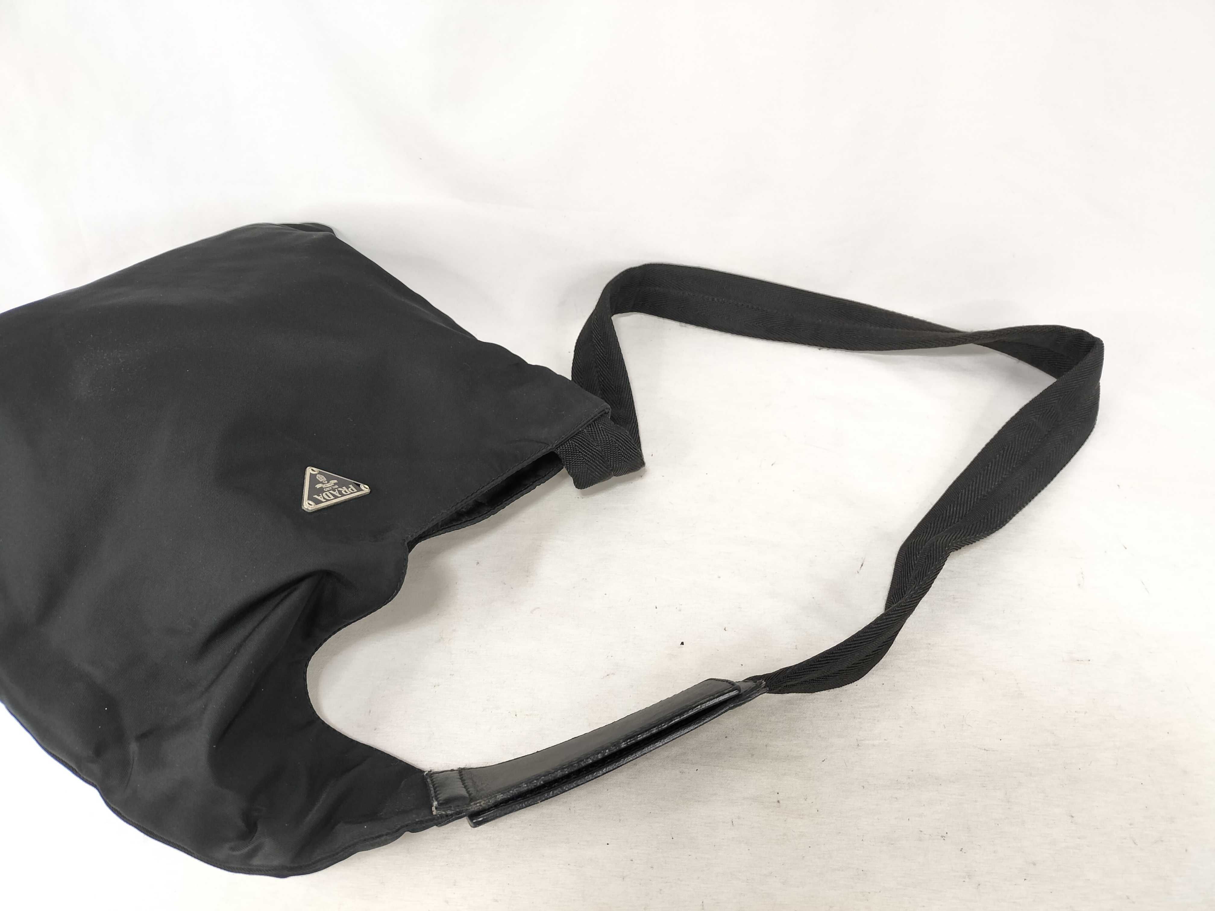 Nylon Shoulder Bag, Black Nylon Shoulder Bag — view 3