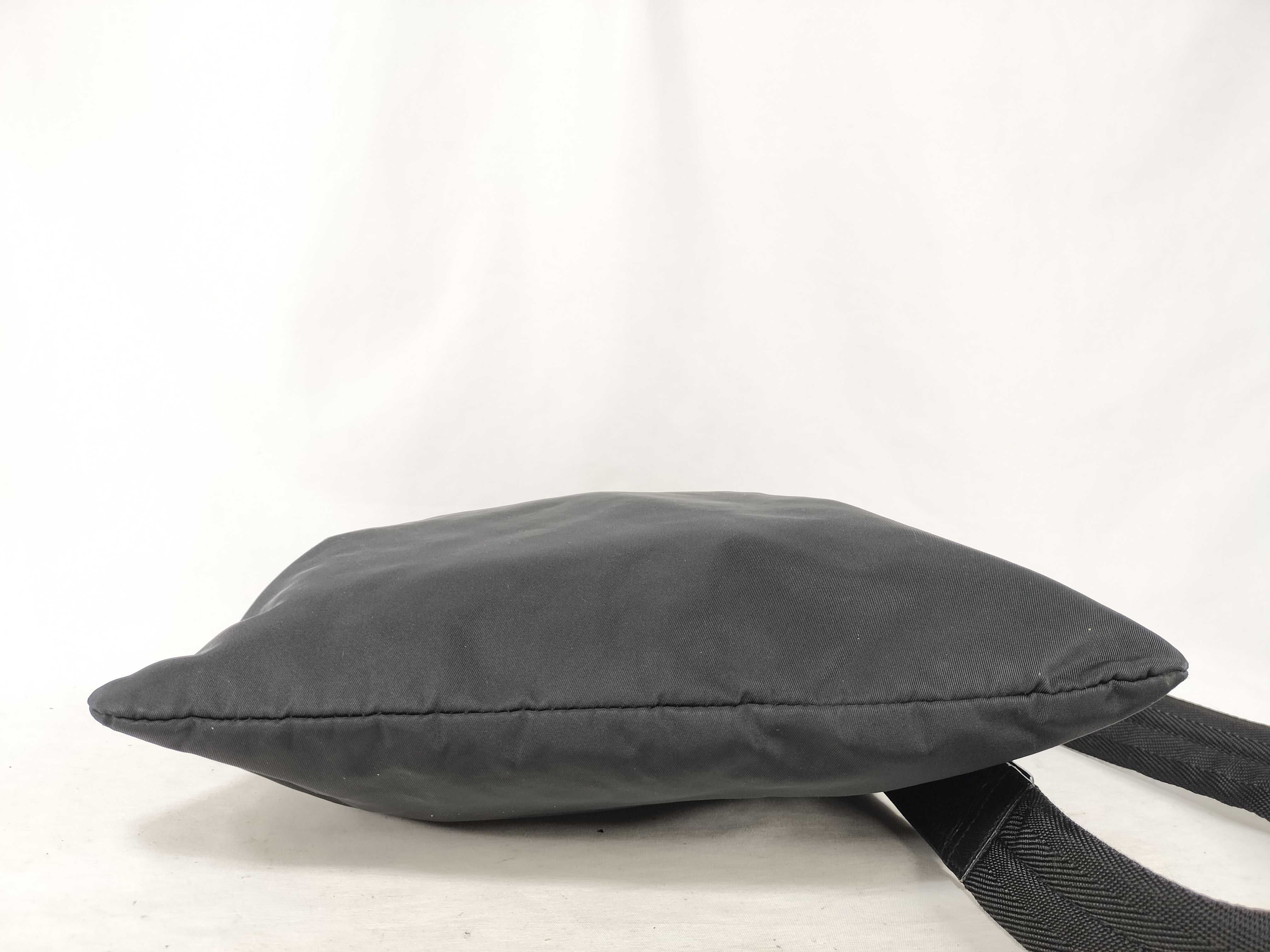 Nylon Shoulder Bag, Black Nylon Shoulder Bag — view 7