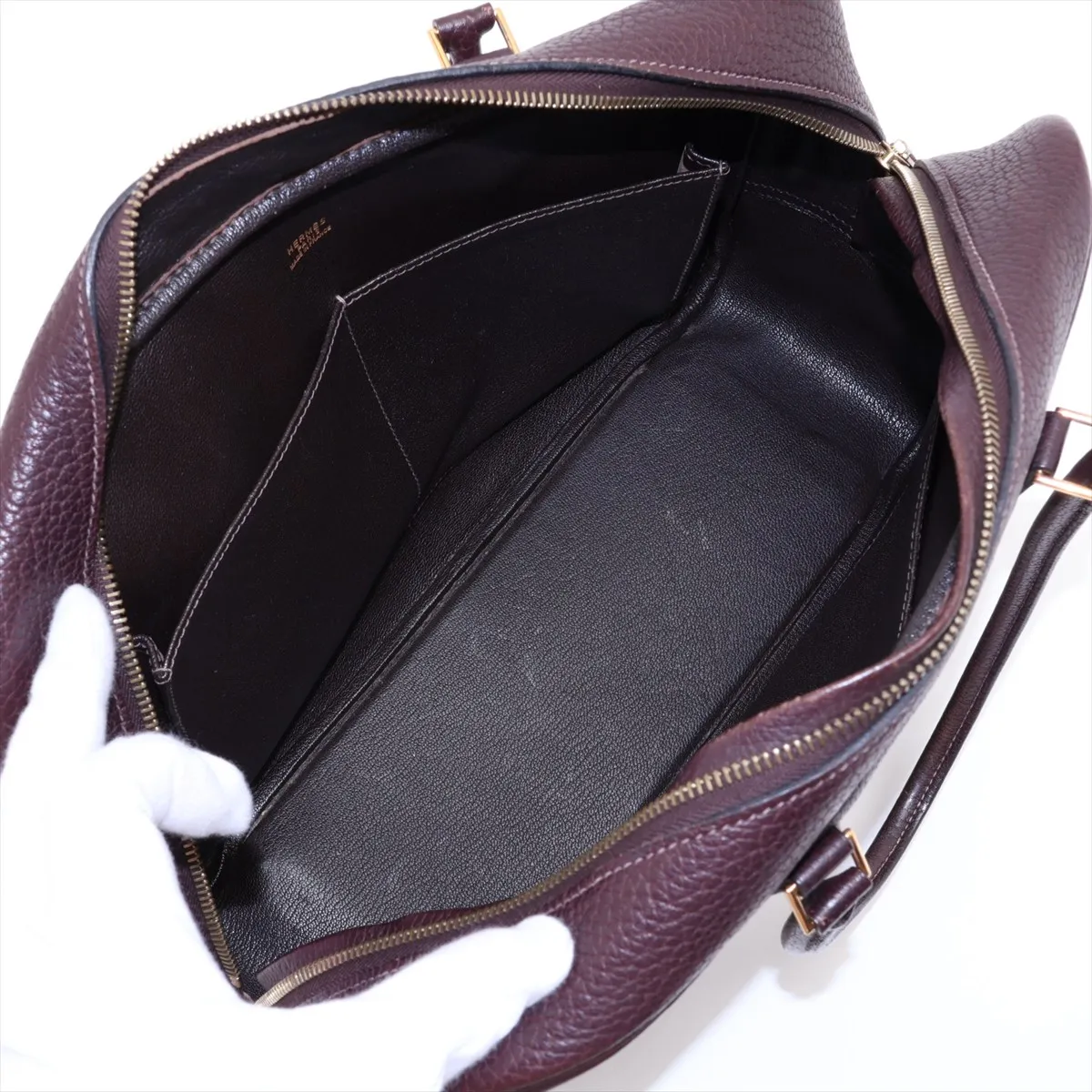 Hermès Plume 32 Fjord Chocolate Gold Hardware G: 2003 — view 7