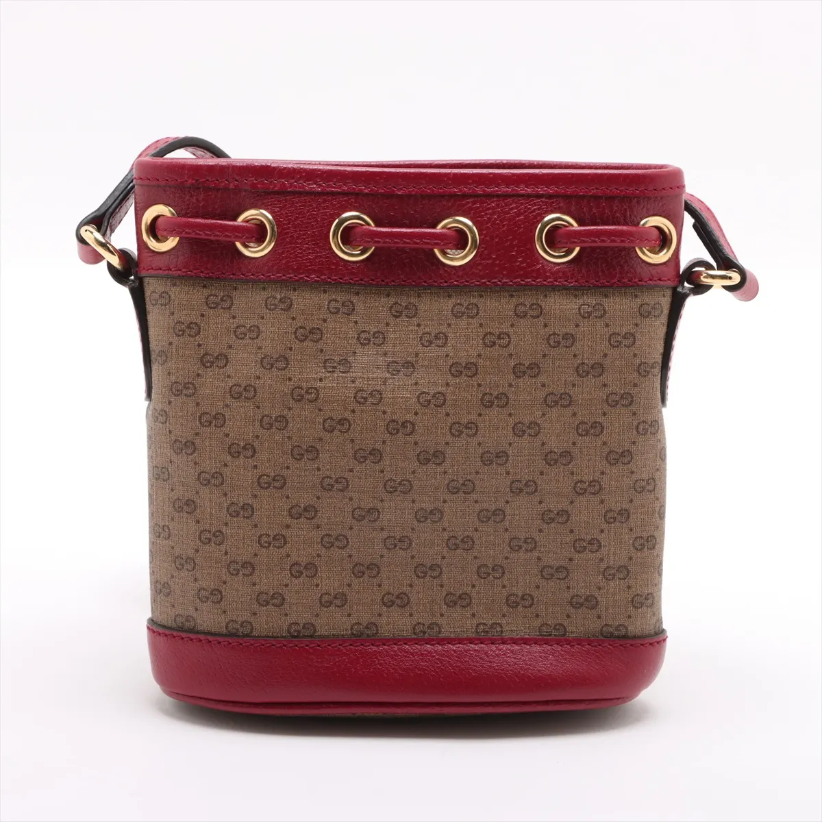 Doraemon x Gucci Mini GG Supreme PVC x Leather Shoulder Bag Brown x Red 647801 — view 2