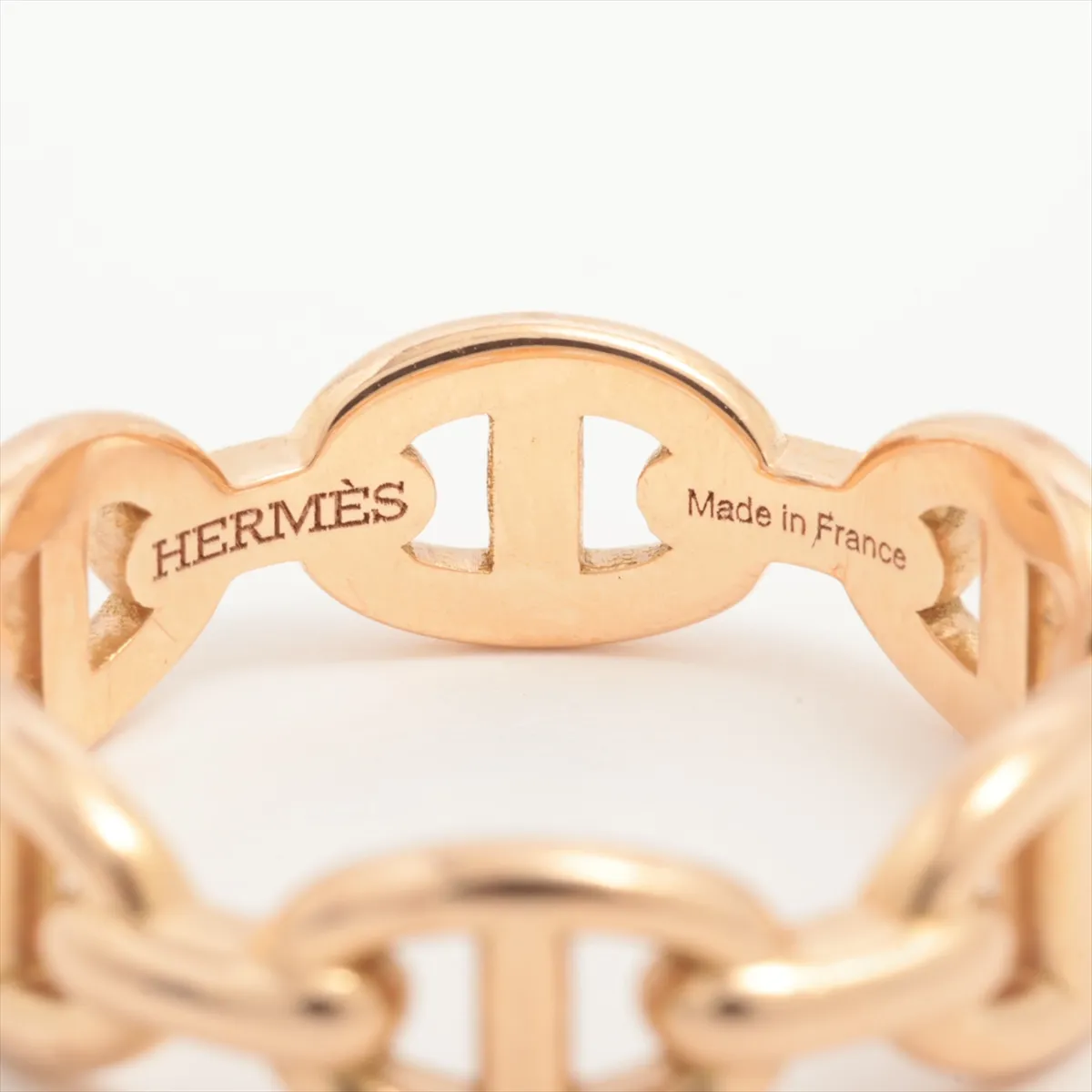 Hermès Chaine d'Ancre Enchainée Ring, 750 (PG), 3.9g, Size 52, 22AG343741 — view 3