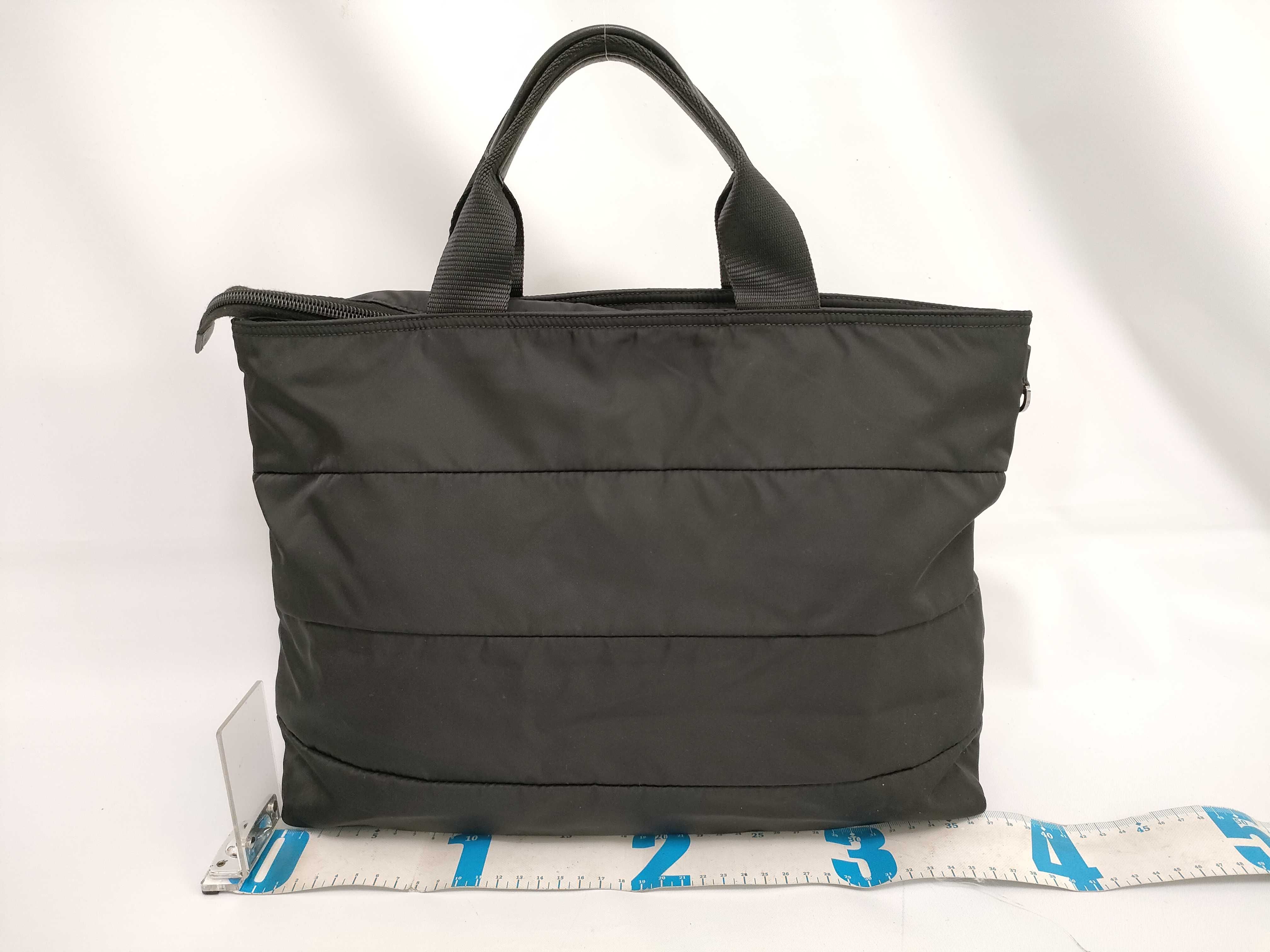 nylon handbag, 2-way style, black, size W40 (approx.). — view 2
