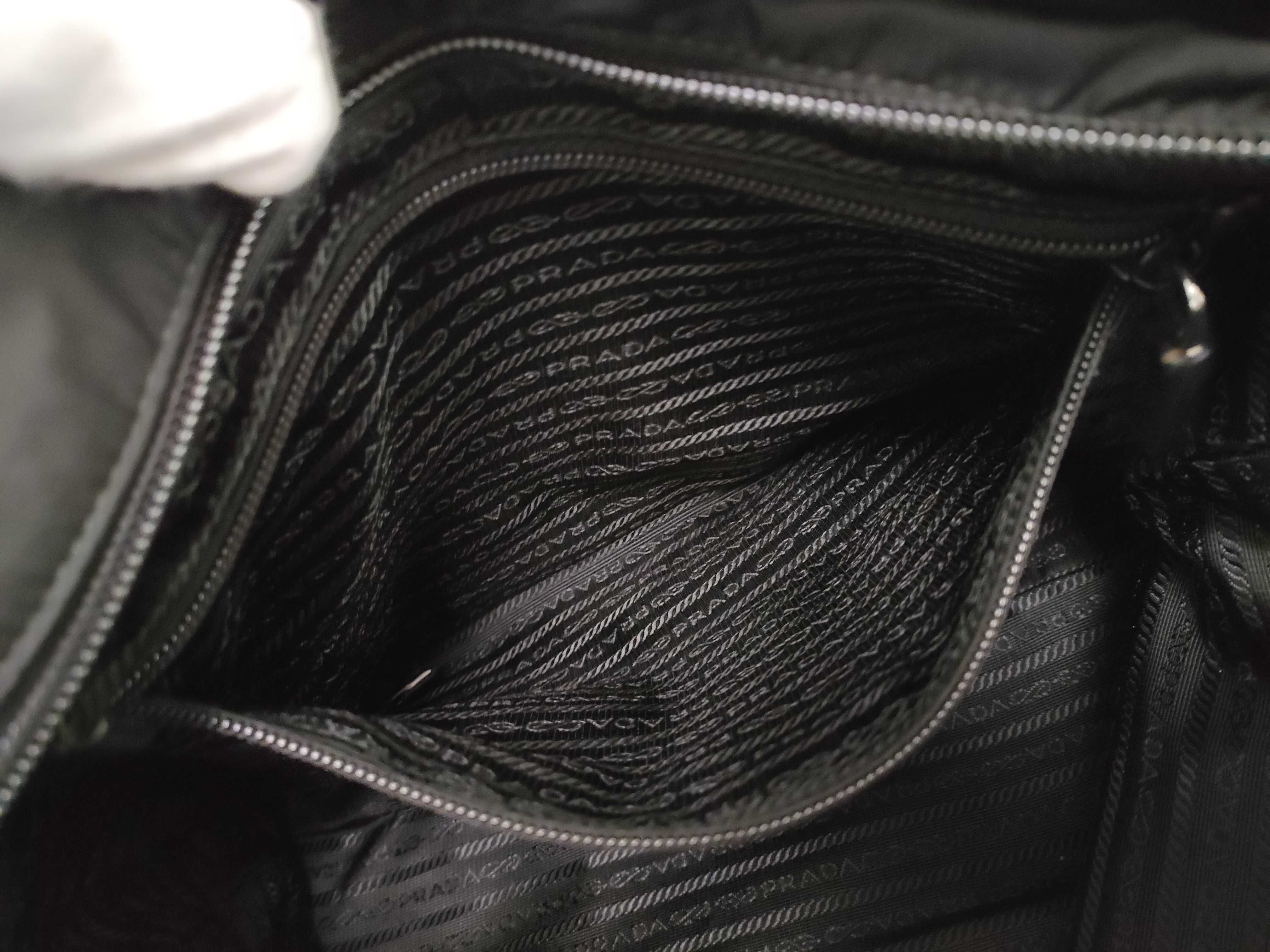 nylon handbag, 2-way style, black, size W40 (approx.). — view 12