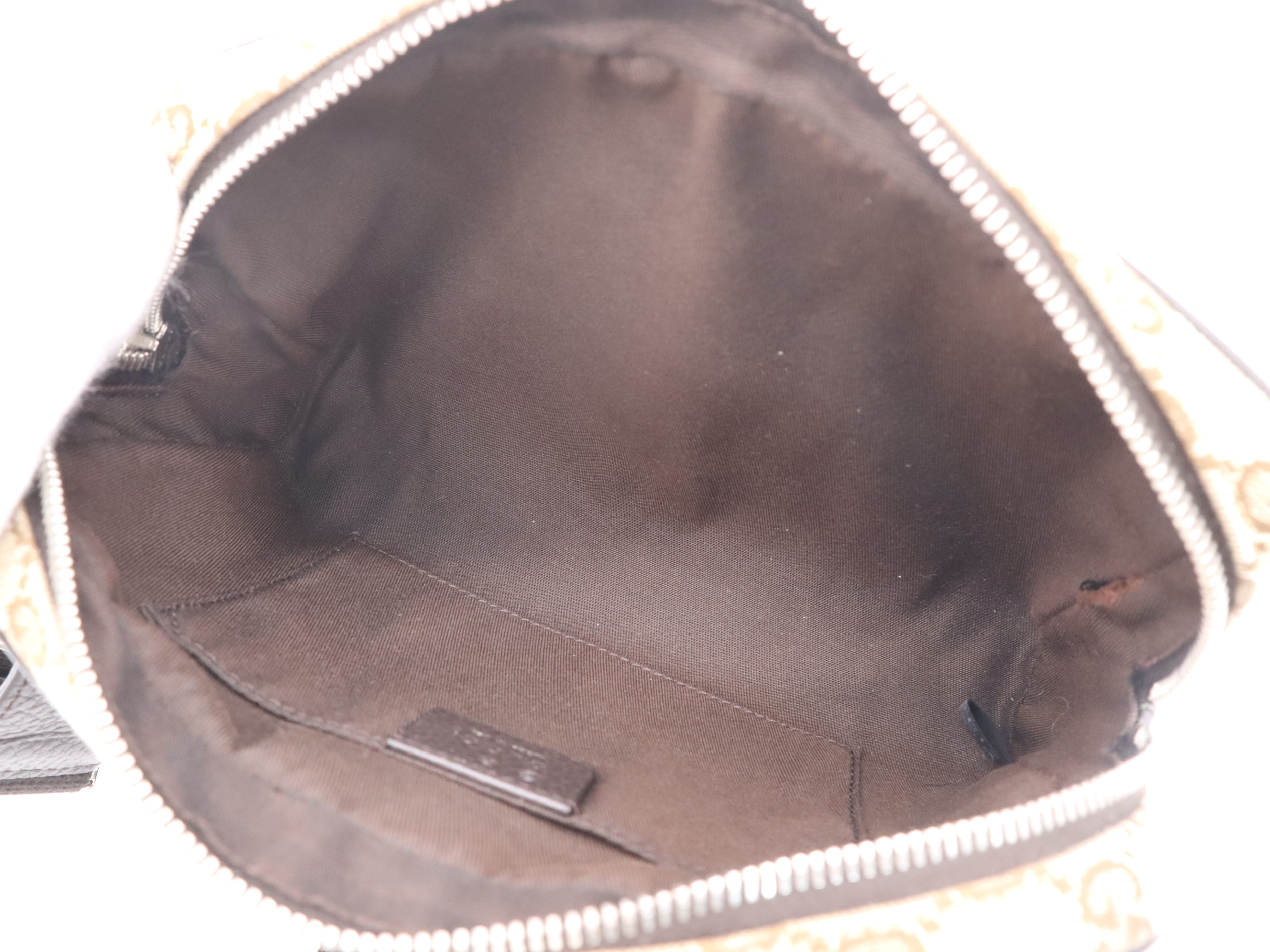 449174GG Canvas Beige Brown Silver Hardware Waist Bag with Dust Bag — view 11