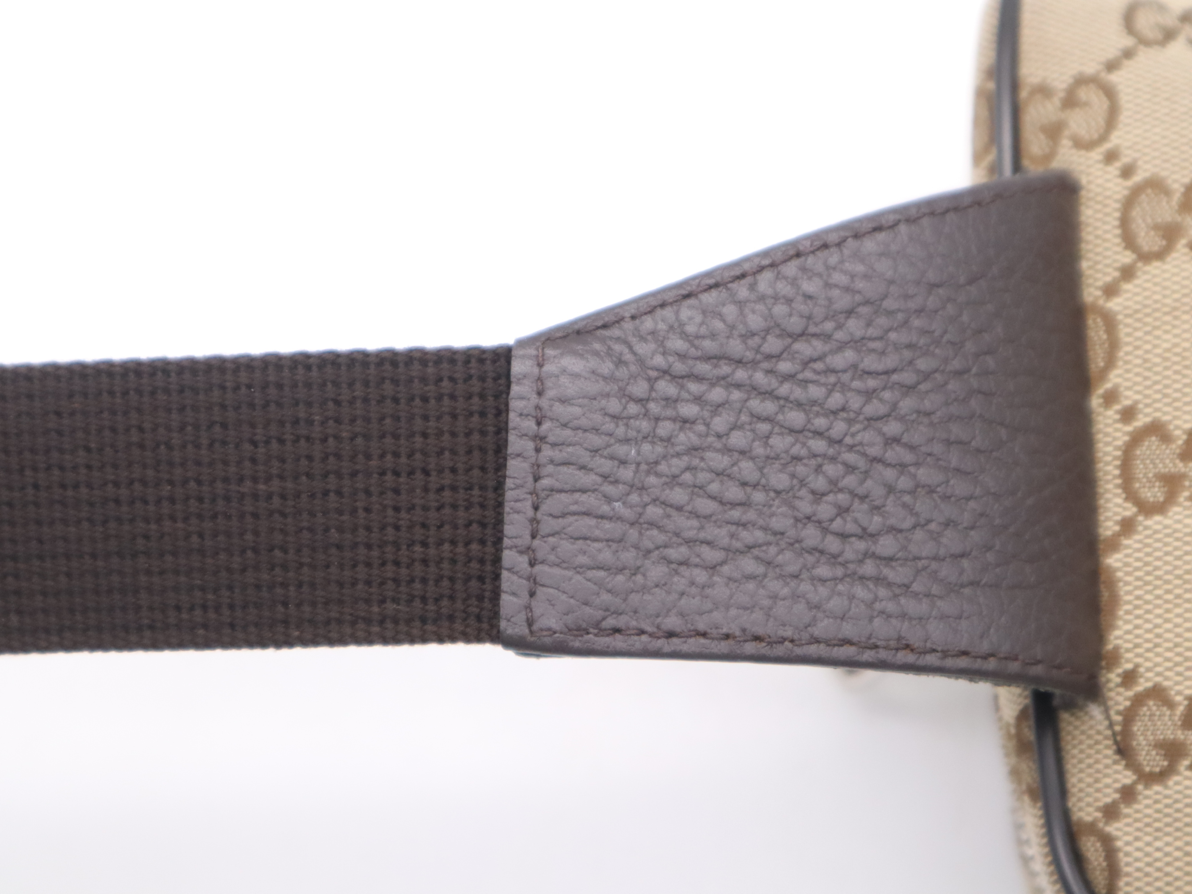 449174GG Canvas Beige Brown Silver Hardware Waist Bag with Dust Bag — view 7