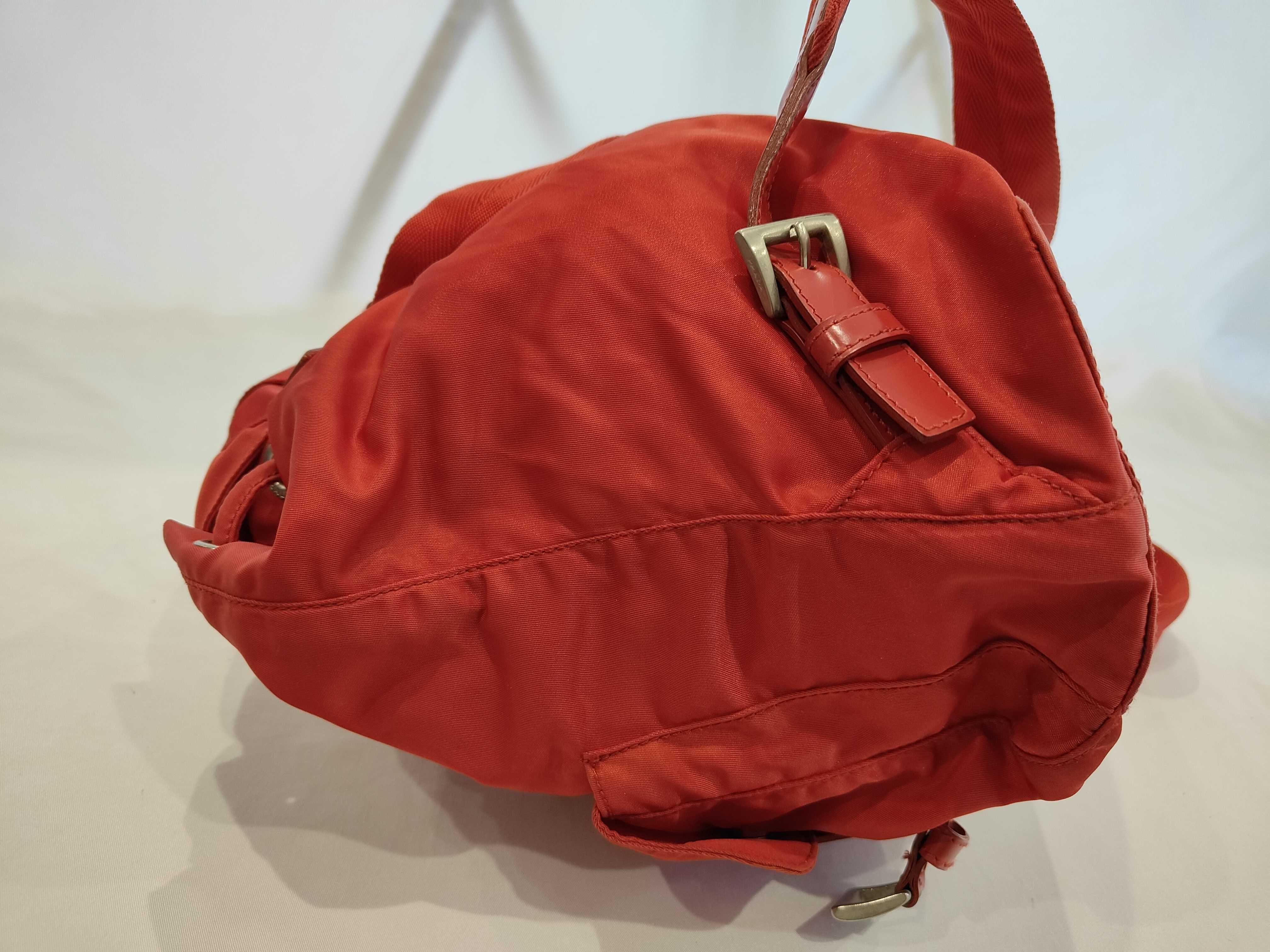 nylon backpack, red. — view 5