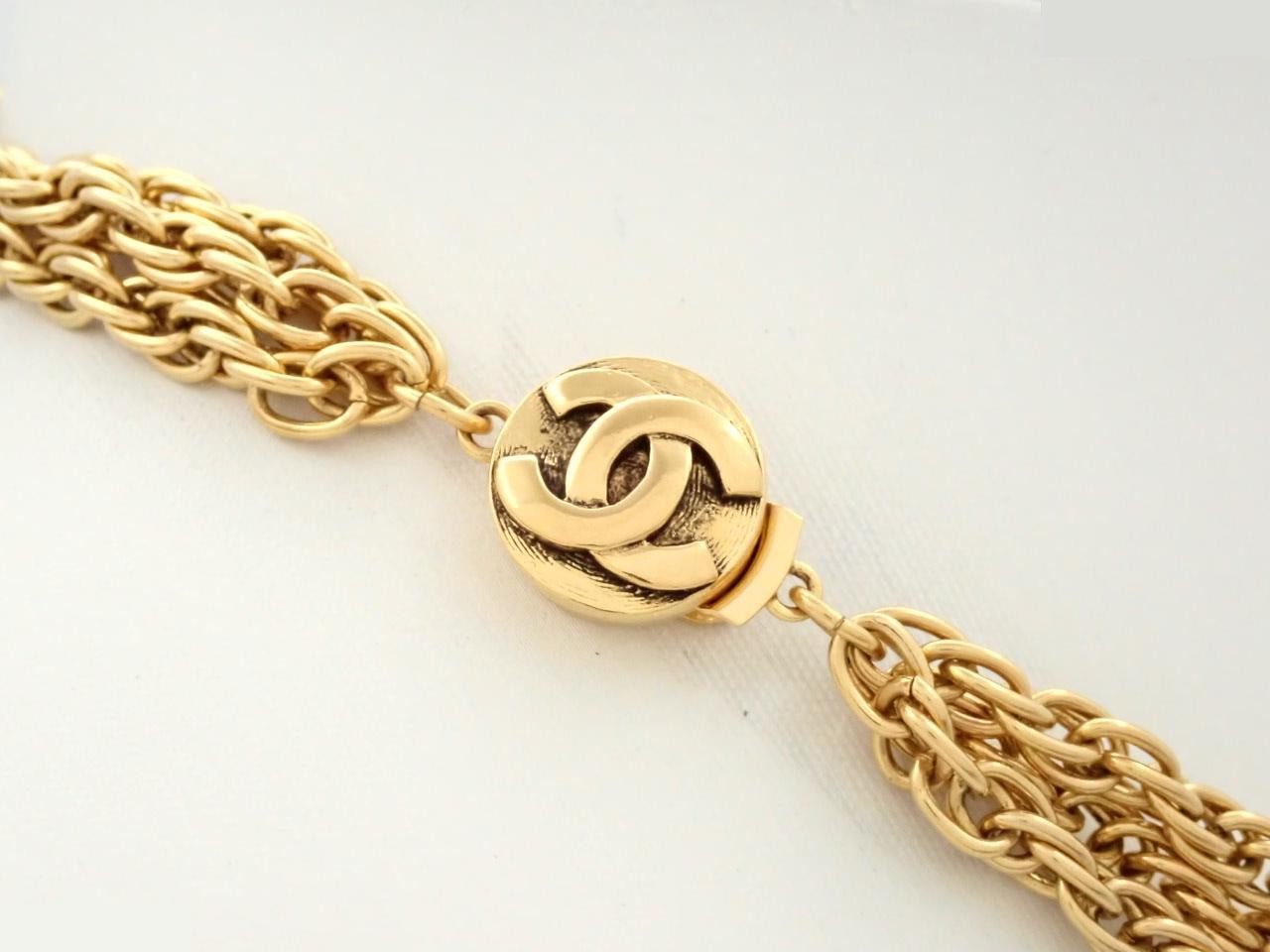 Triple chain necklace, Coco Mark, vintage. — view 2