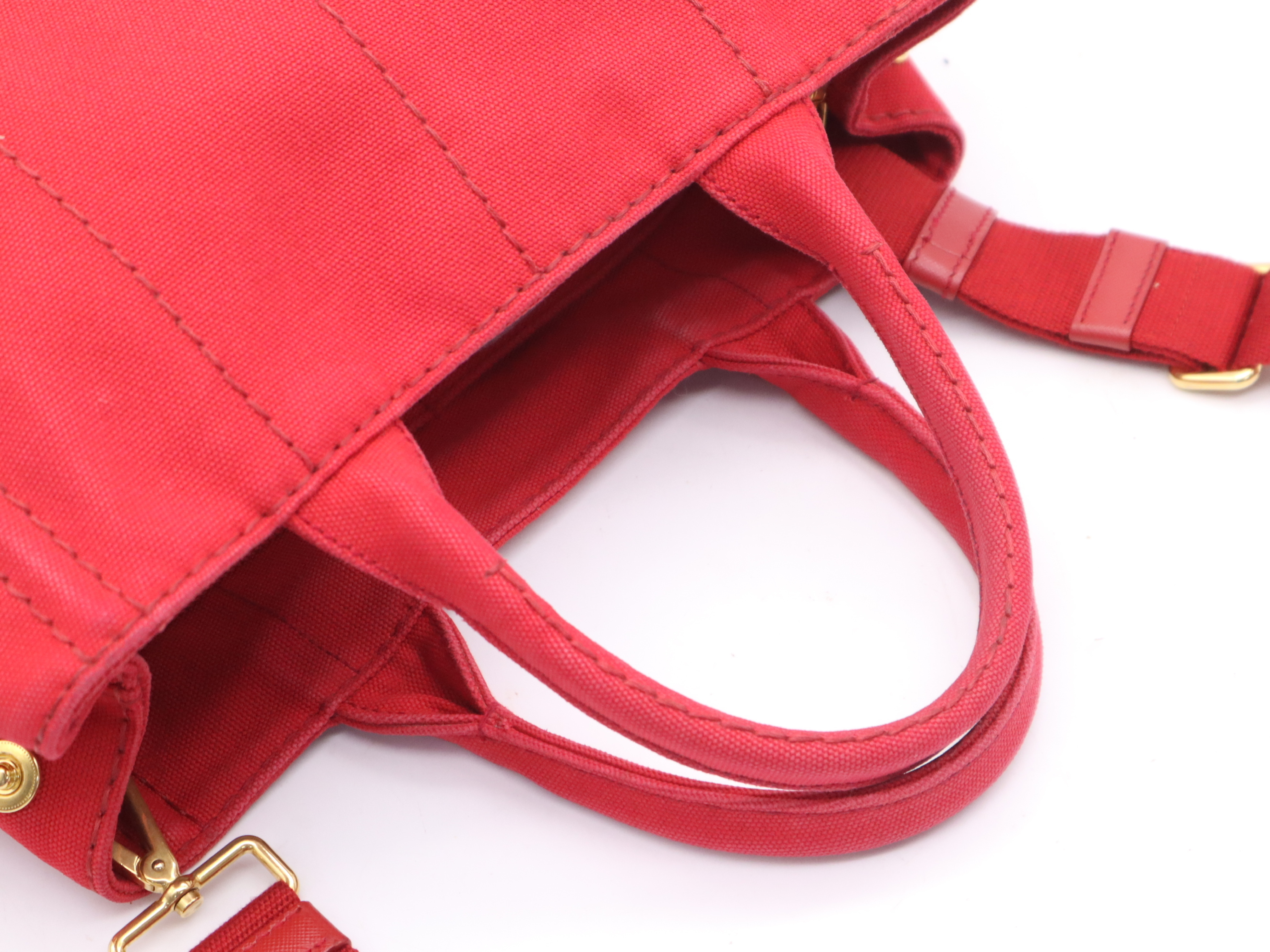 Canapa Tote Bag, Red, with Shoulder Strap, Handbag — view 6