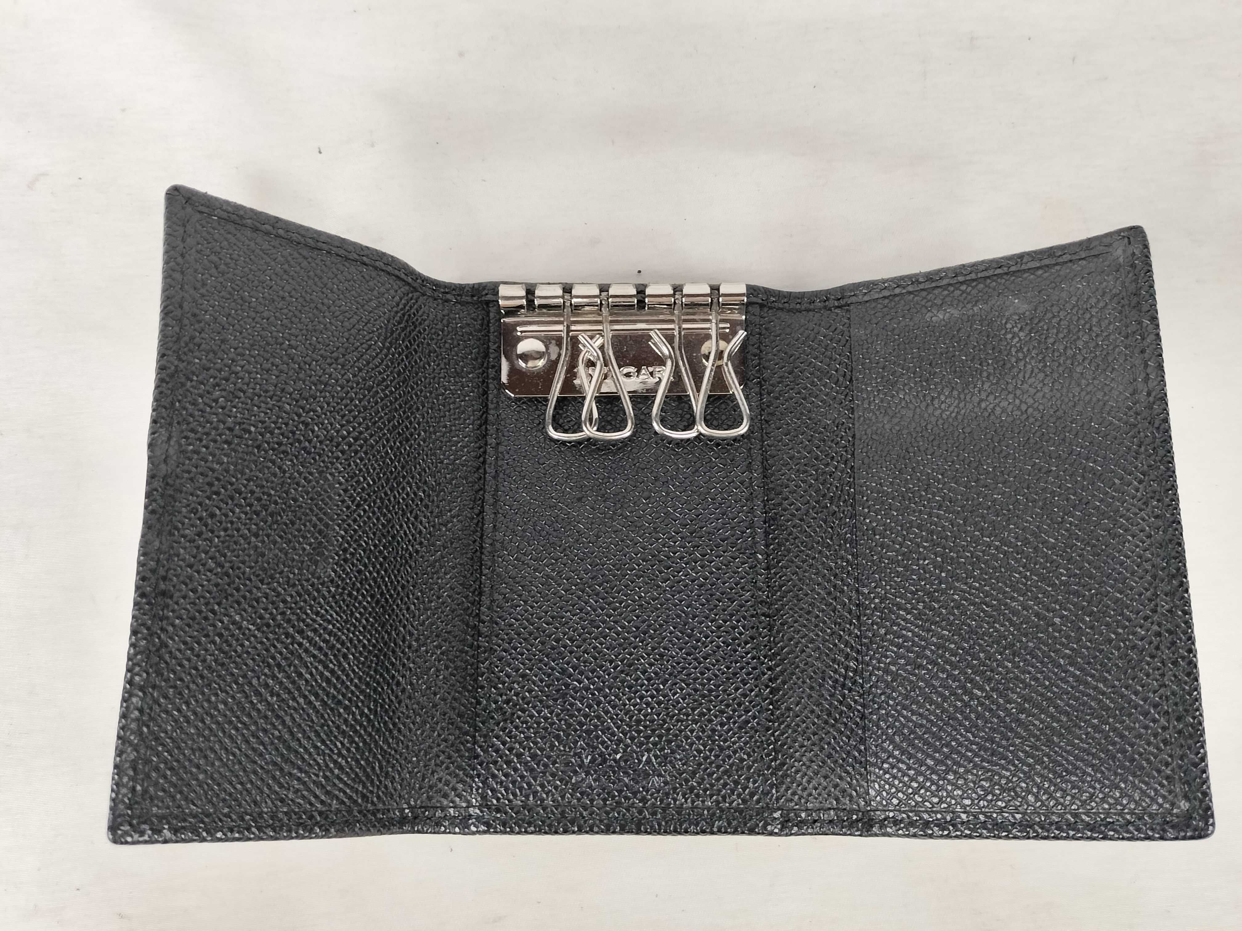 Bulgari Leather Key Case Black Key Case — view 7