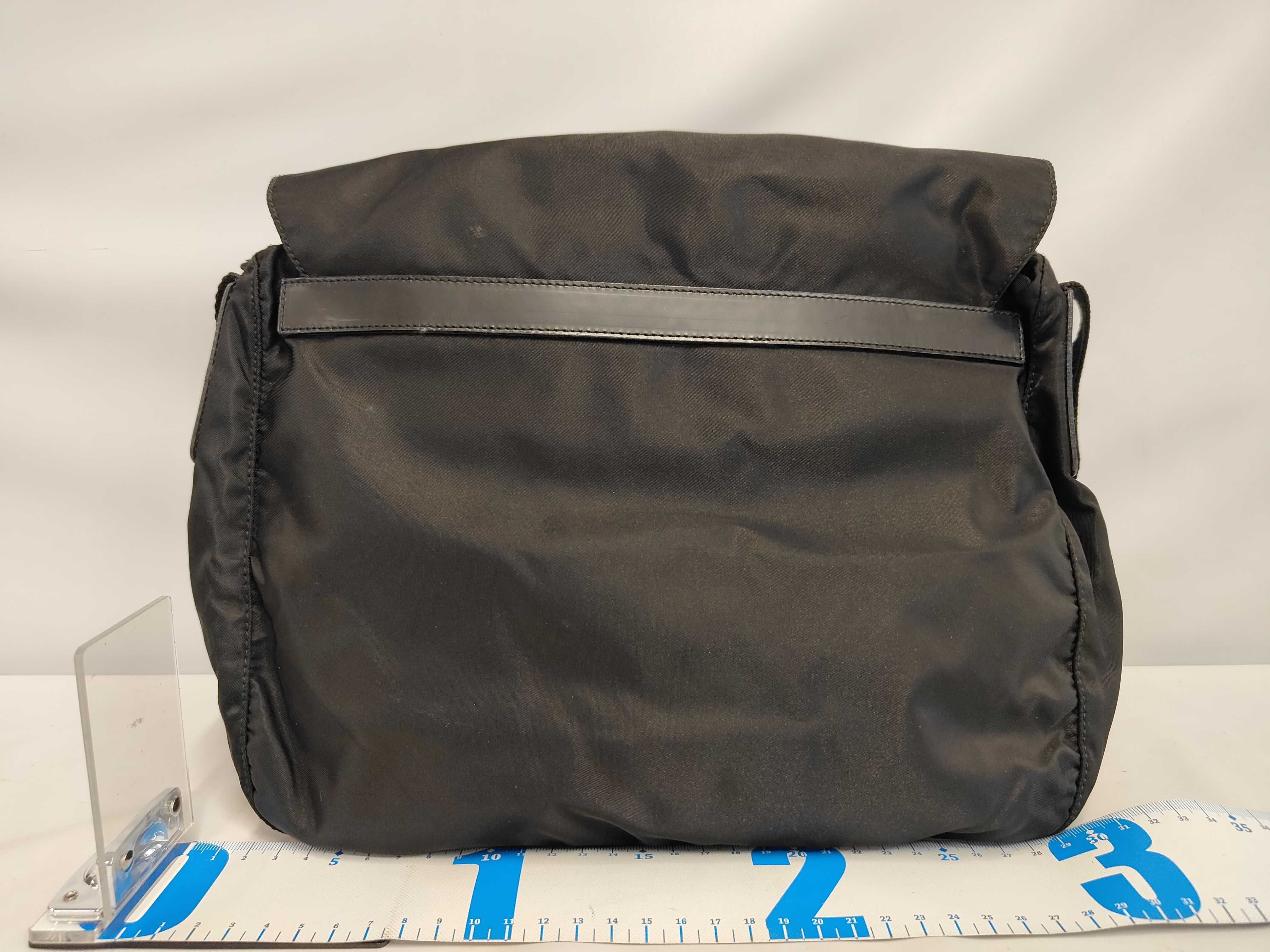 Shoulder Bag Messenger Bag Triangle Plate Nylon Black Shoulder Bag — view 2