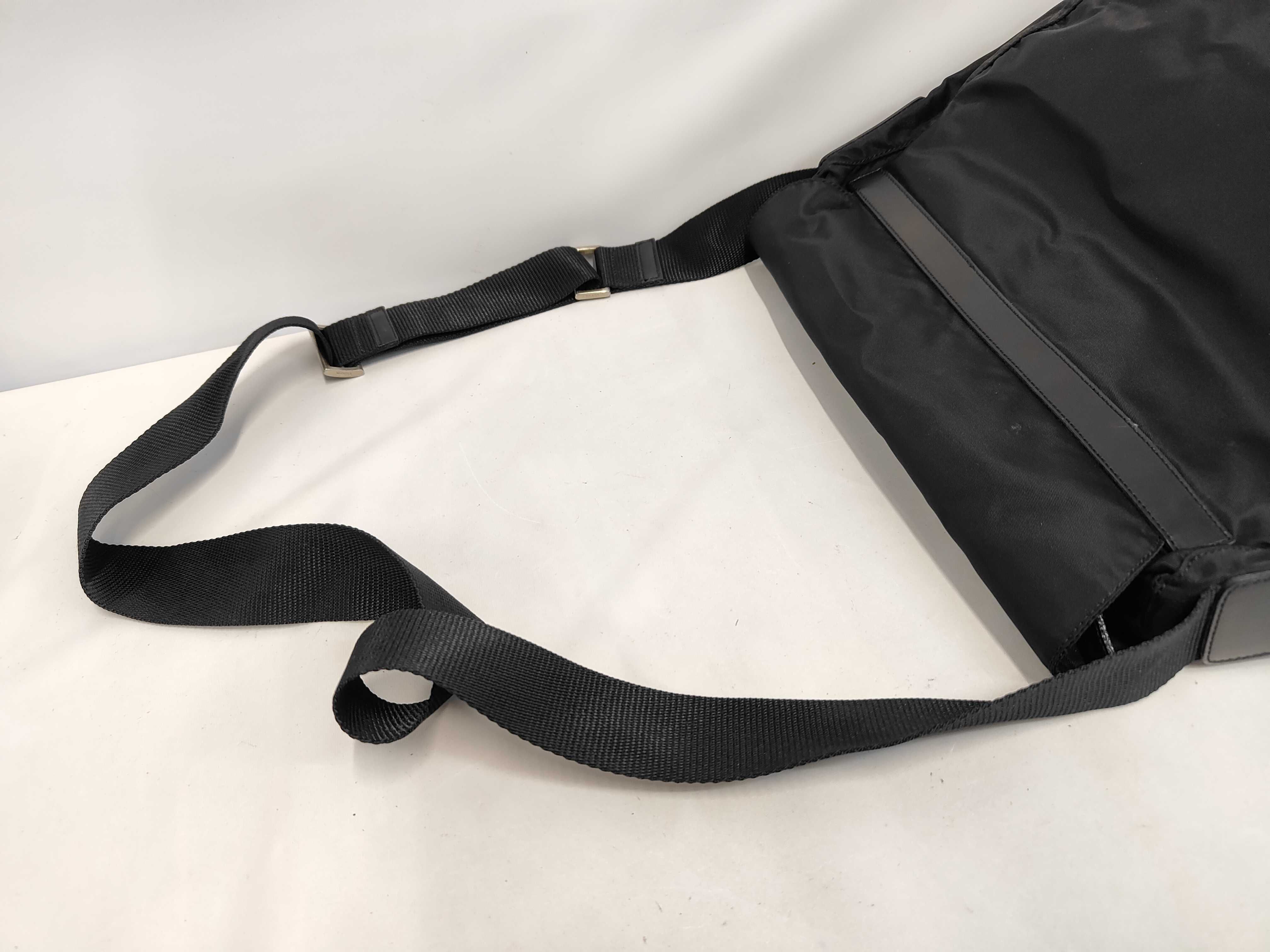 Shoulder Bag Messenger Bag Triangle Plate Nylon Black Shoulder Bag — view 5