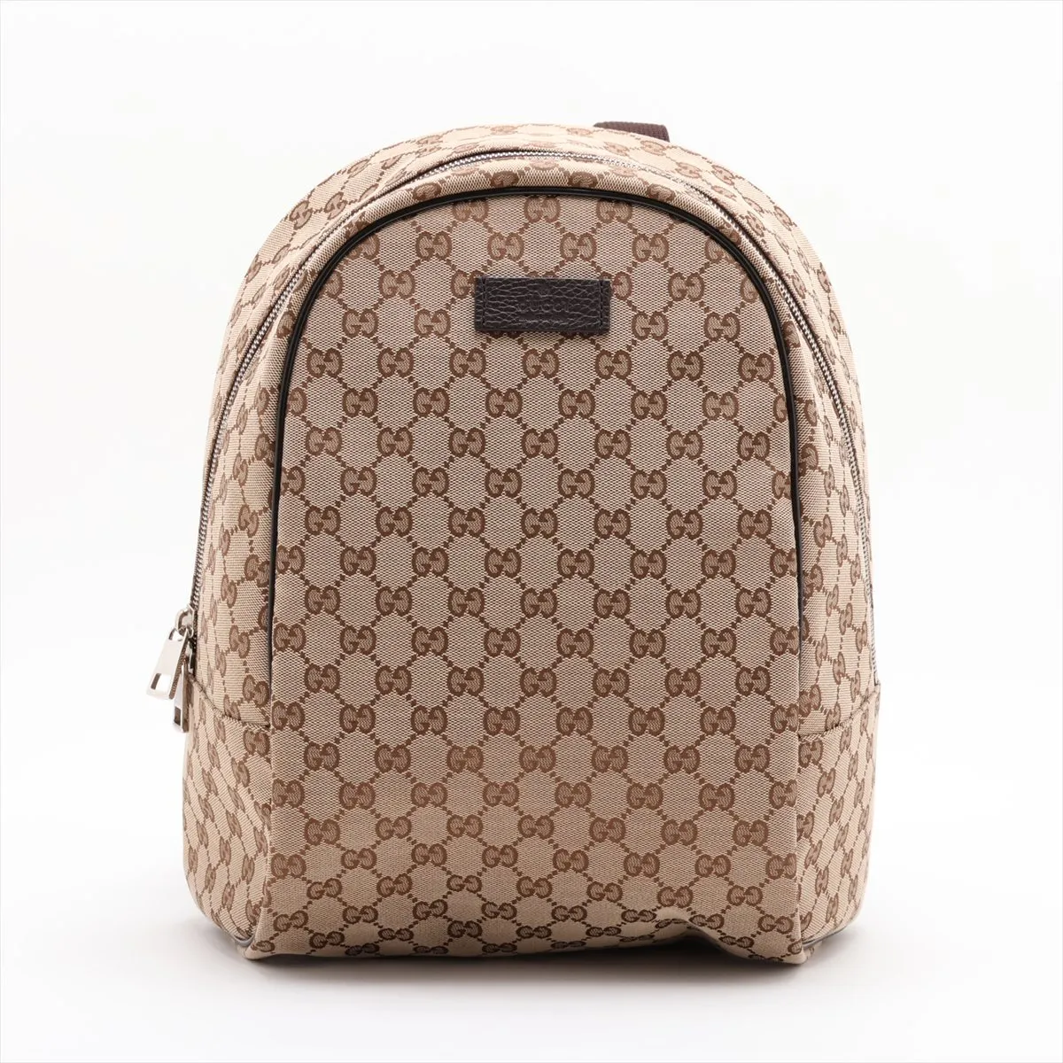 GG Canvas x Leather Backpack/Rucksack Beige 449906 Outlet