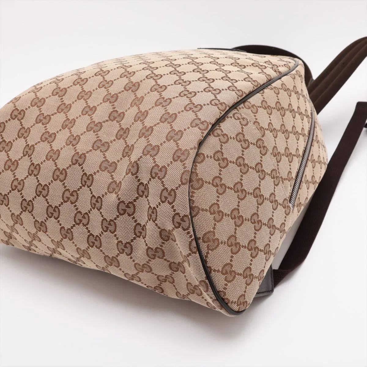GG Canvas x Leather Backpack/Rucksack Beige 449906 Outlet — view 3