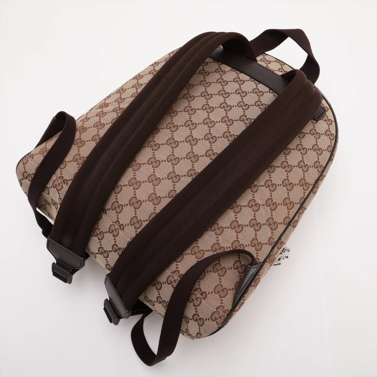 GG Canvas x Leather Backpack/Rucksack Beige 449906 Outlet — view 5