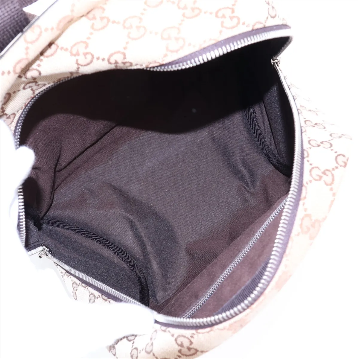 GG Canvas x Leather Backpack/Rucksack Beige 449906 Outlet — view 7