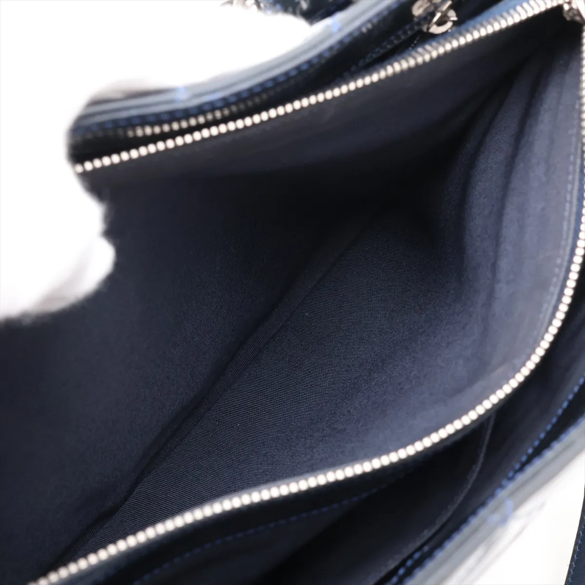GST Patent Leather Chain Tote Bag, Navy, Silver Hardware, Item No. 13138493 (Serial No. 13) — view 9