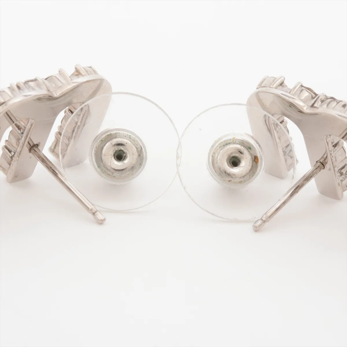 5J0661 Logo earrings (for both ears) Metal x Rhinestone Silver — view 4