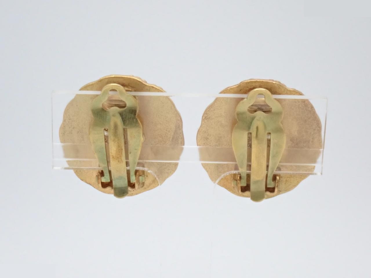 Gold earrings — view 2