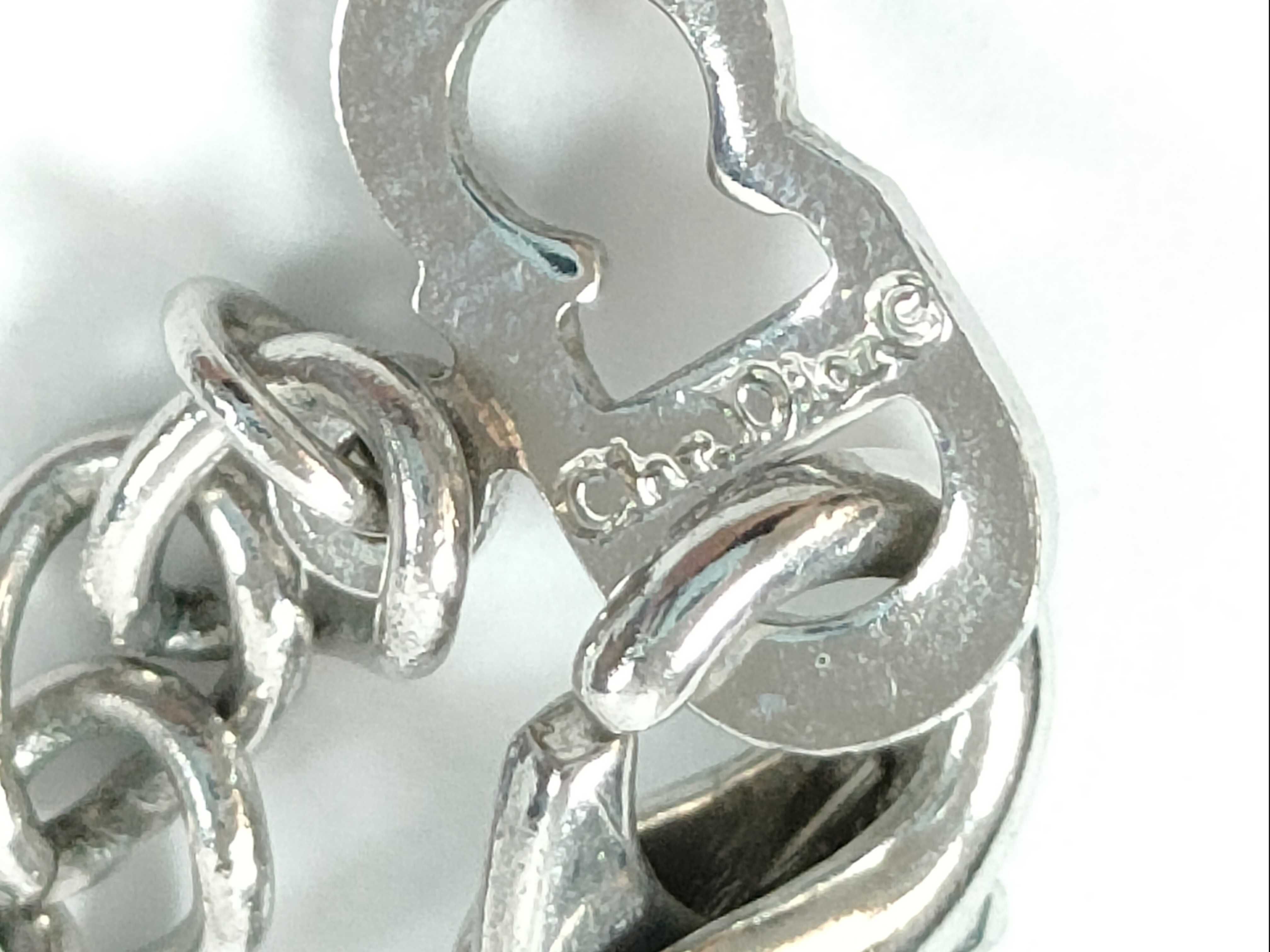 Oval Rhinestone Silver Necklace — view 8