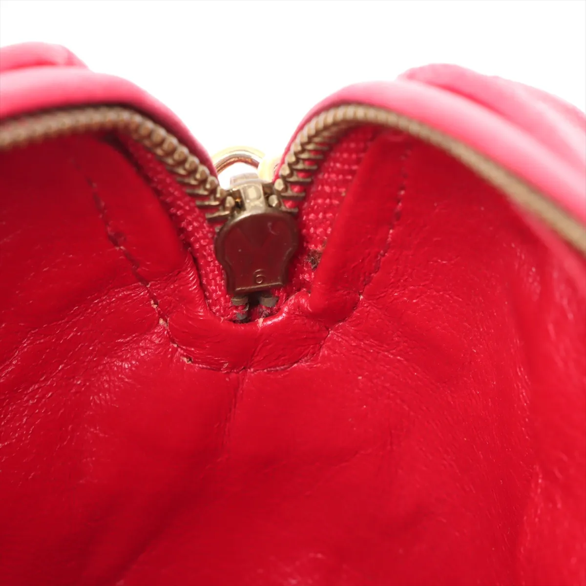 Matelasse Lambskin Chain Shoulder Bag Fringe Red Gold Hardware 0901992 Series 0 — view 11