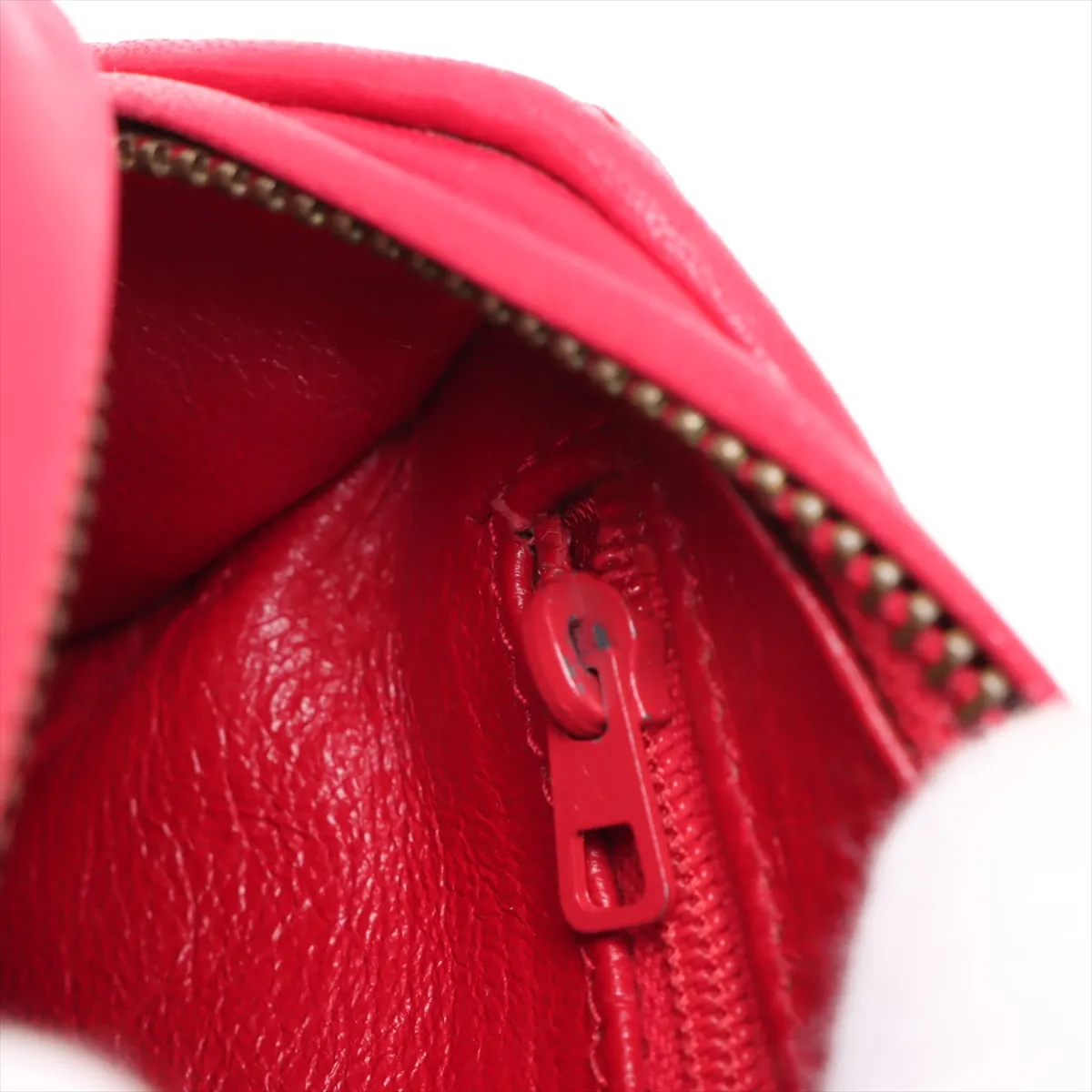 Matelasse Lambskin Chain Shoulder Bag Fringe Red Gold Hardware 0901992 Series 0 — view 10