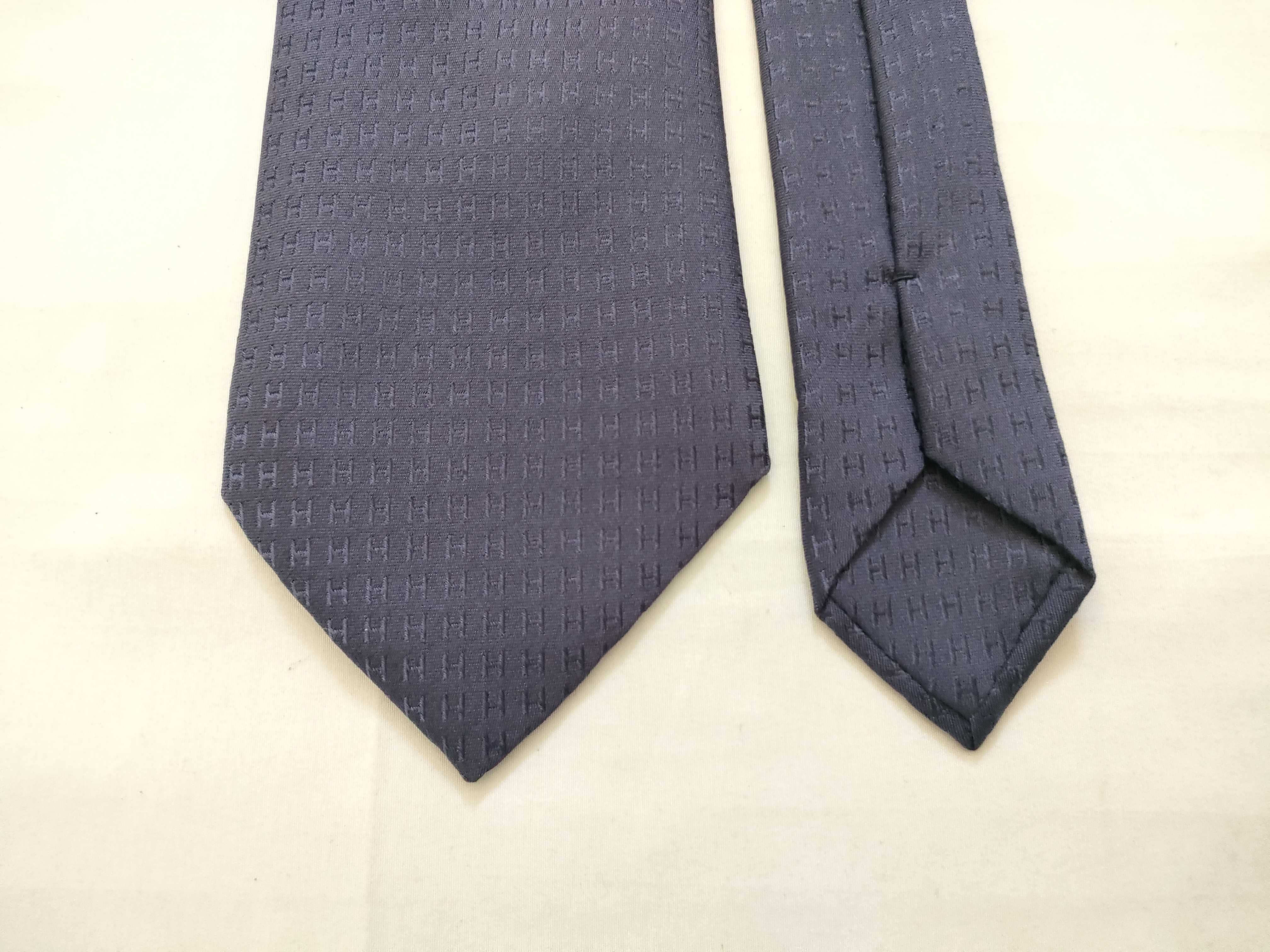 tie, H pattern, silk, purple, other accessories — view 4
