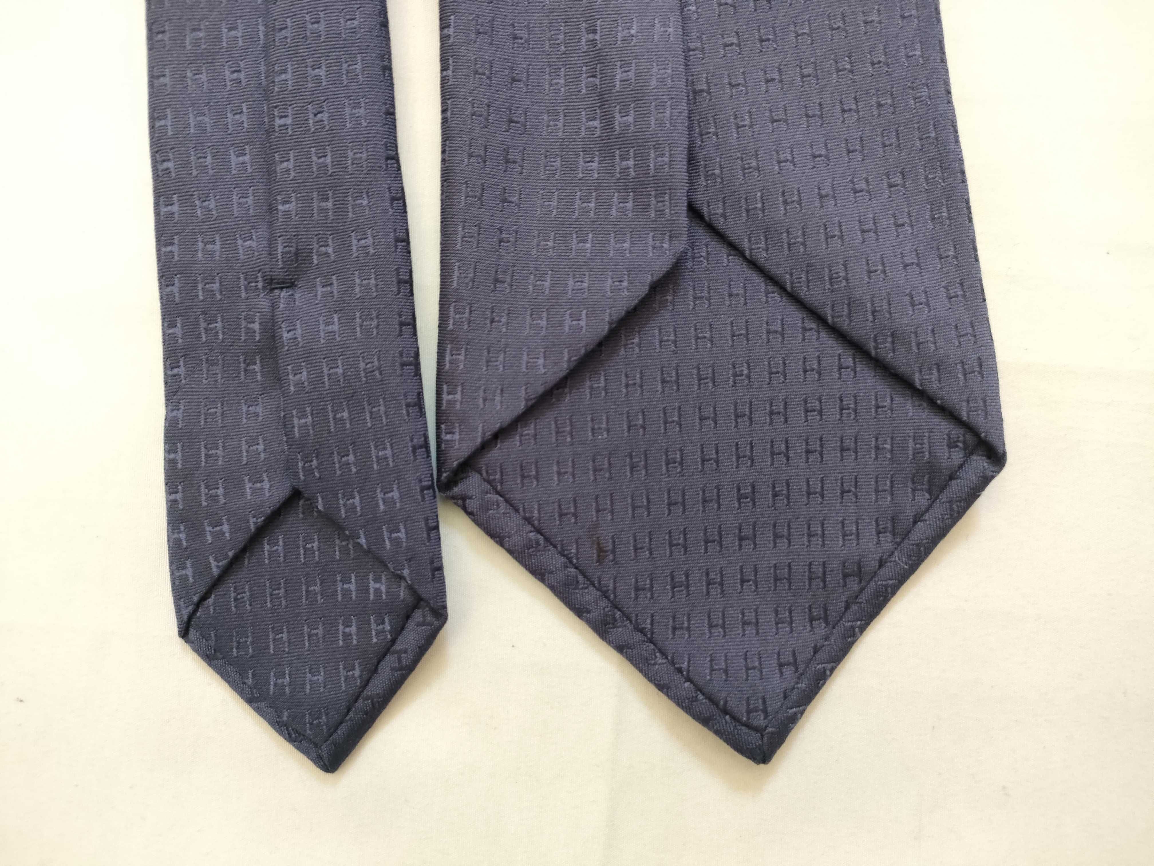 tie, H pattern, silk, purple, other accessories — view 5