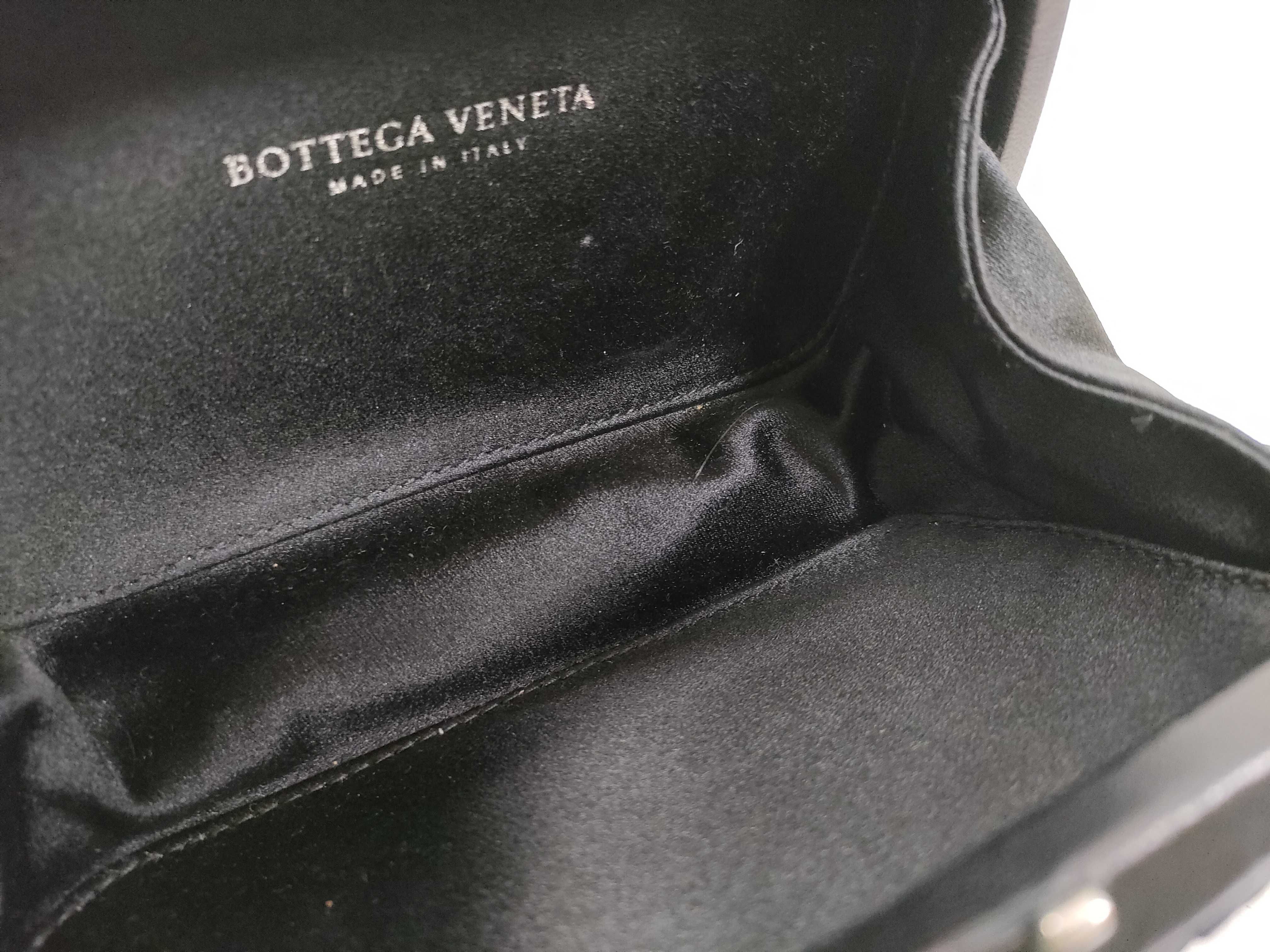 Intrecciato ID- Satin Intrecciato Knot Clutch Bag Black — view 6