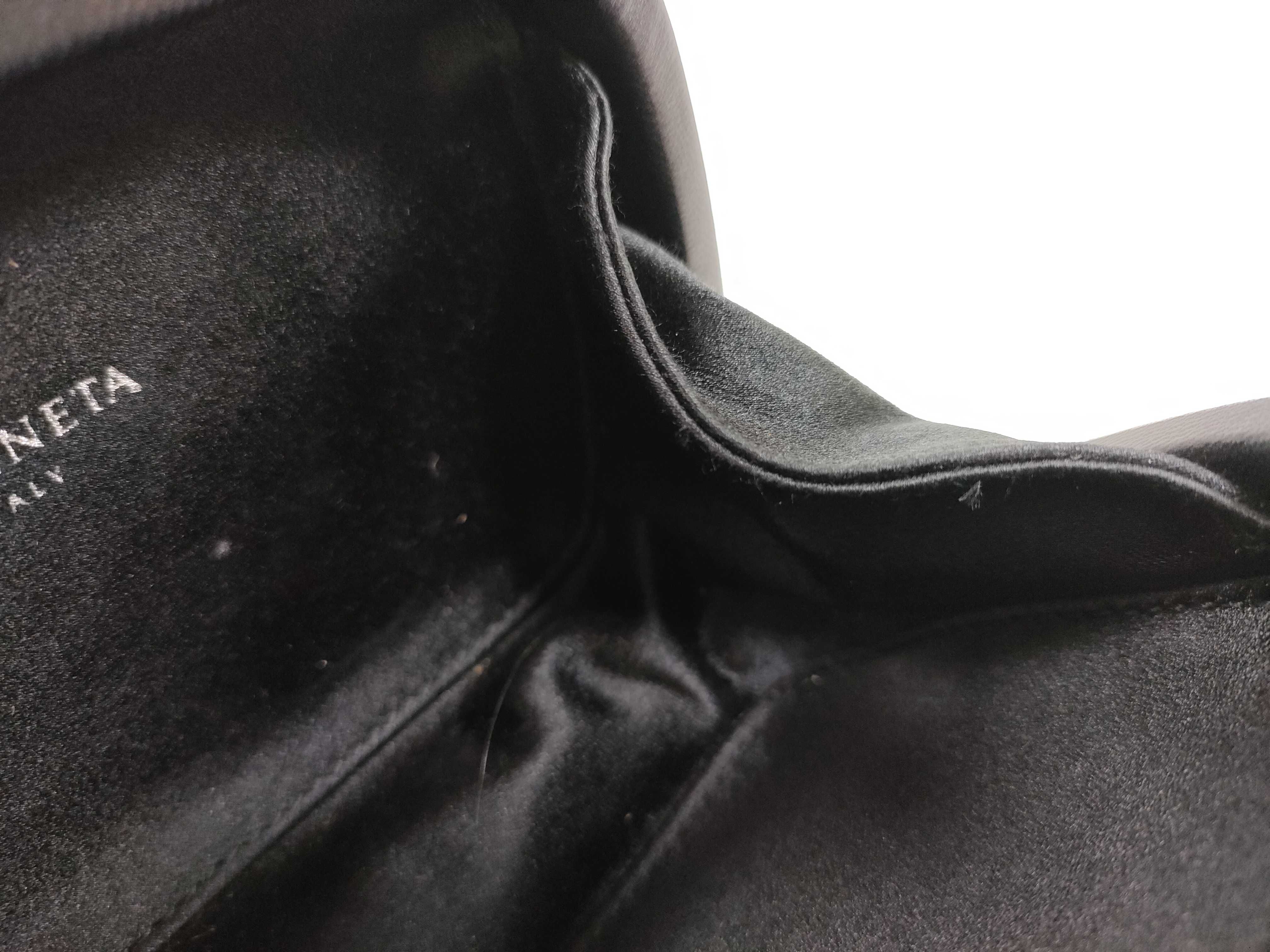 Intrecciato ID- Satin Intrecciato Knot Clutch Bag Black — view 8