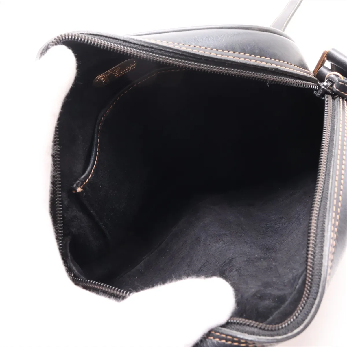 Old Gucci Calf Hair x Leather Shoulder Bag Brown — view 6