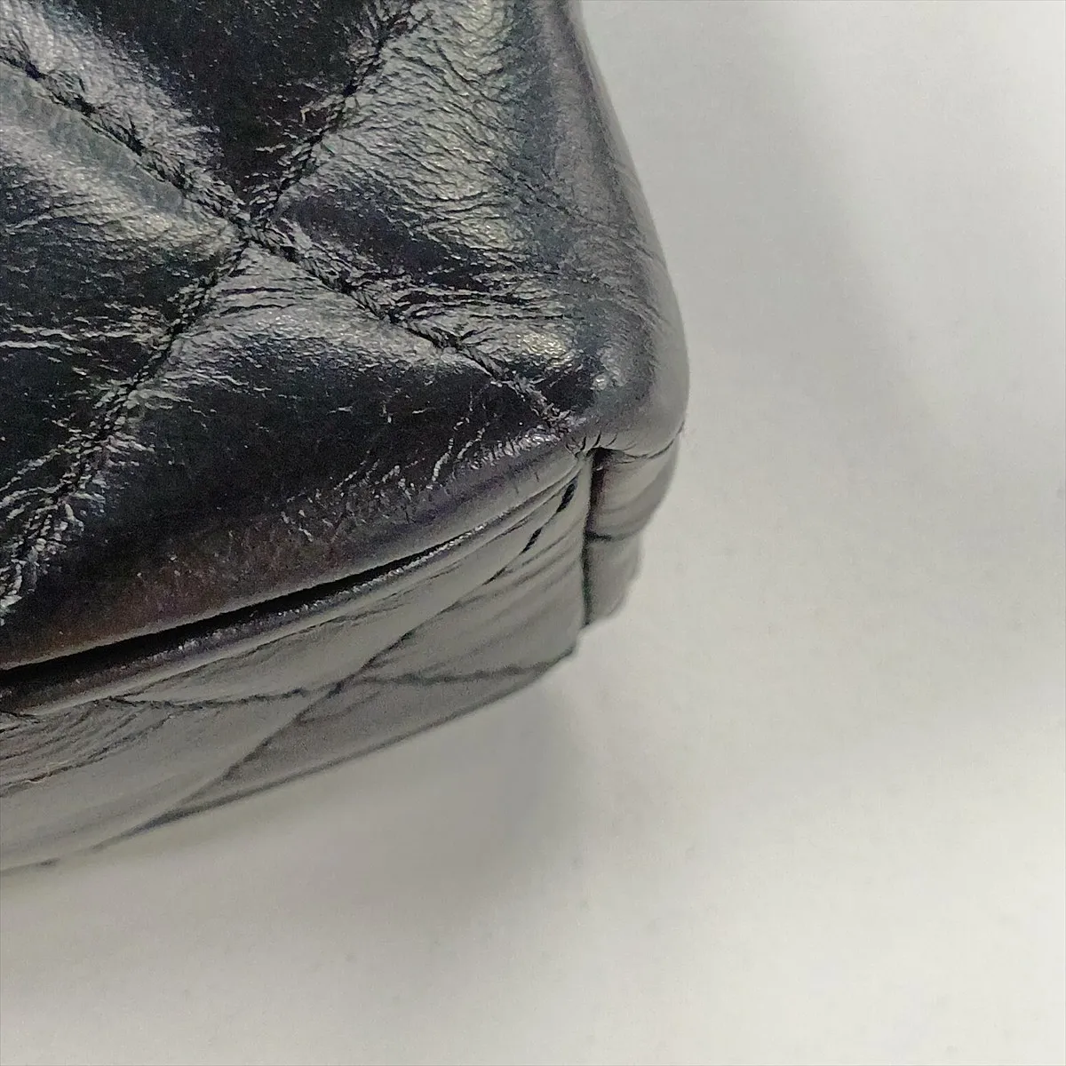 Matelassé Leather 2-Way Shoulder Bag, Black with Gold Hardware, HCP8PL72, Random Serial Number AP3435 — view 13